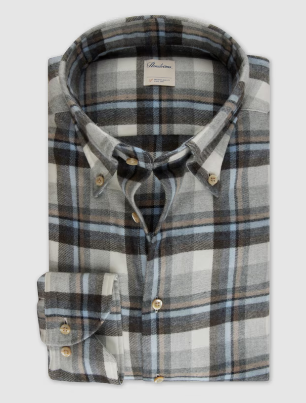 Light blue Checked Flannel Shirt