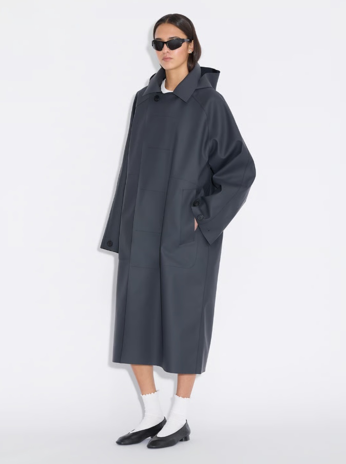 Luus Hooded Coat Black