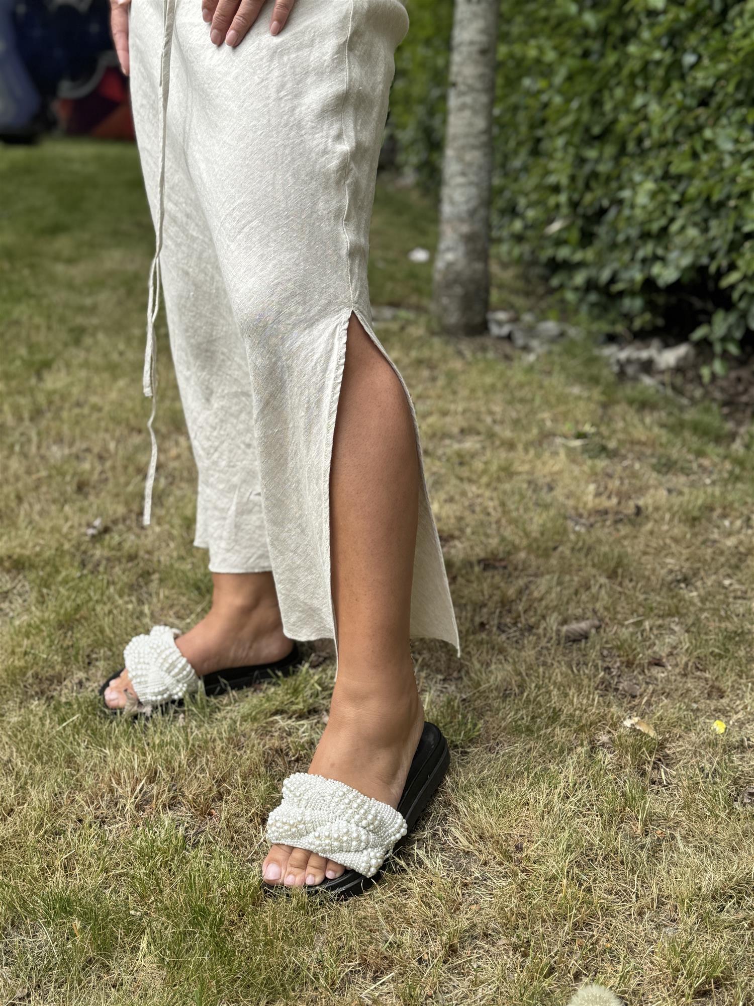 BIonda Linen Skirt  Sand