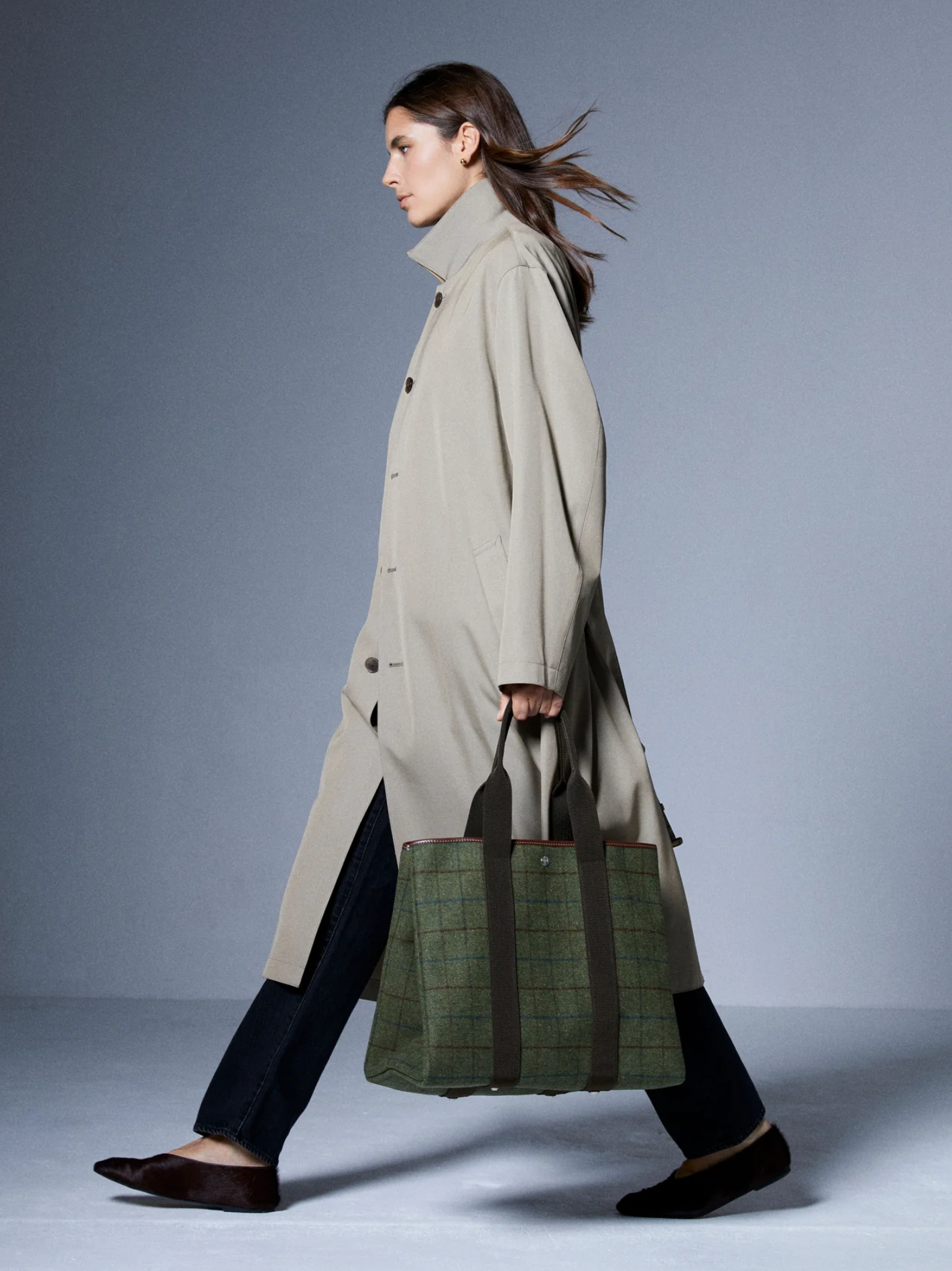 Traversèe L Hunting Tweed 02 Khaki