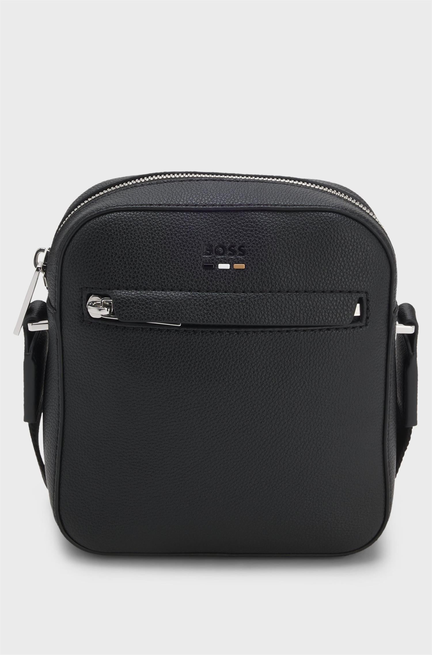 Ray S Zip Grained Faux Leather Reporter Bag