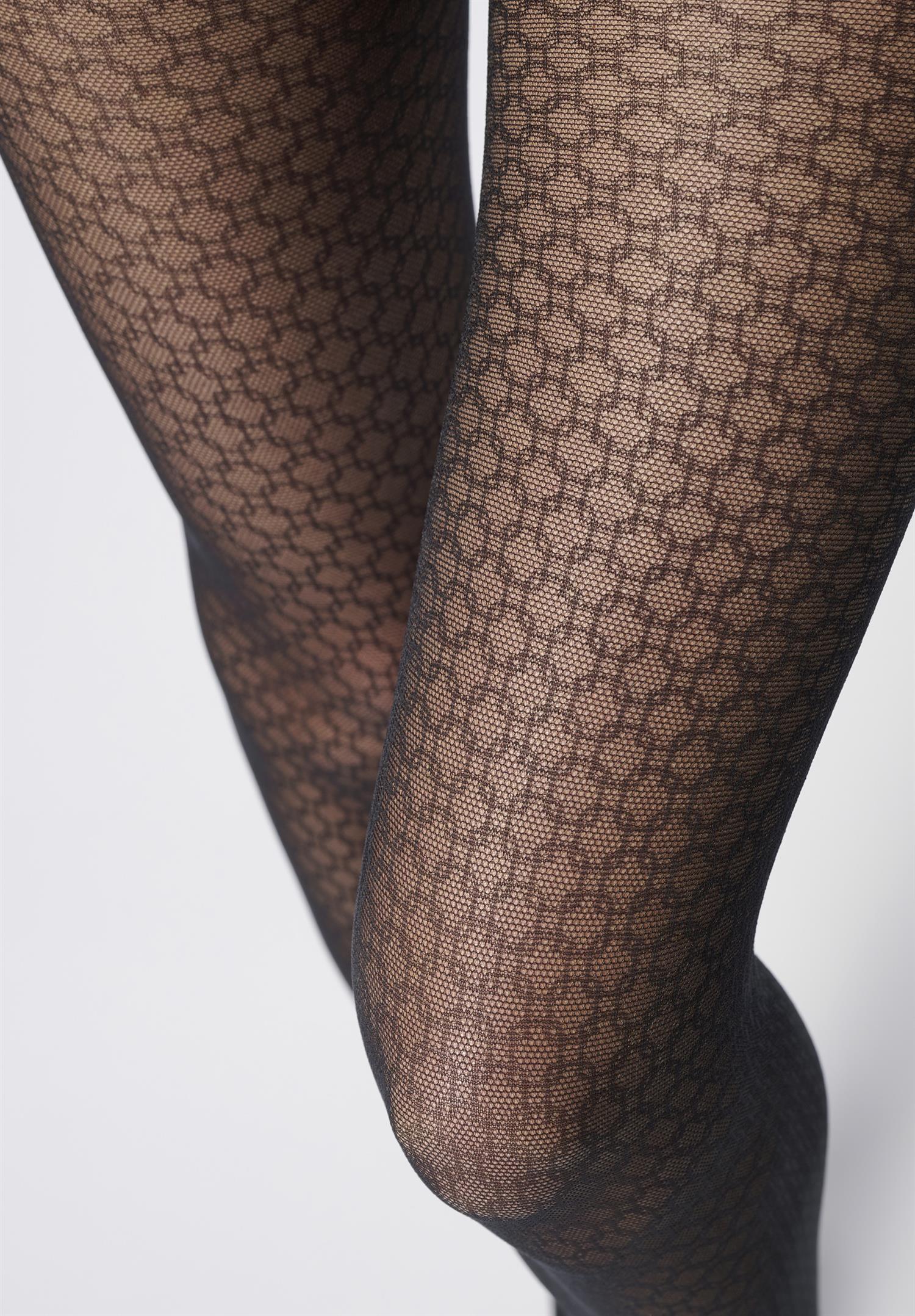 Oroblu Eco Sneakers Pattern Tights Black chain