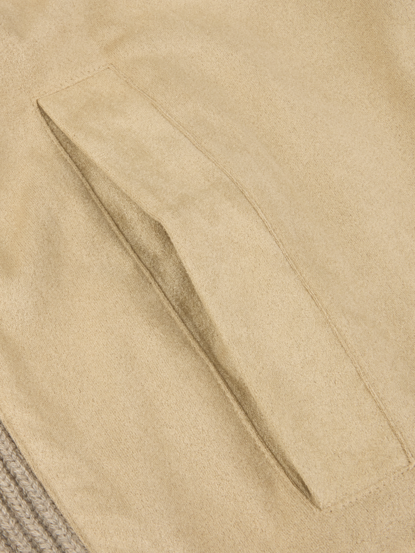 Hybrid Alcantara Cardigan Light Beige