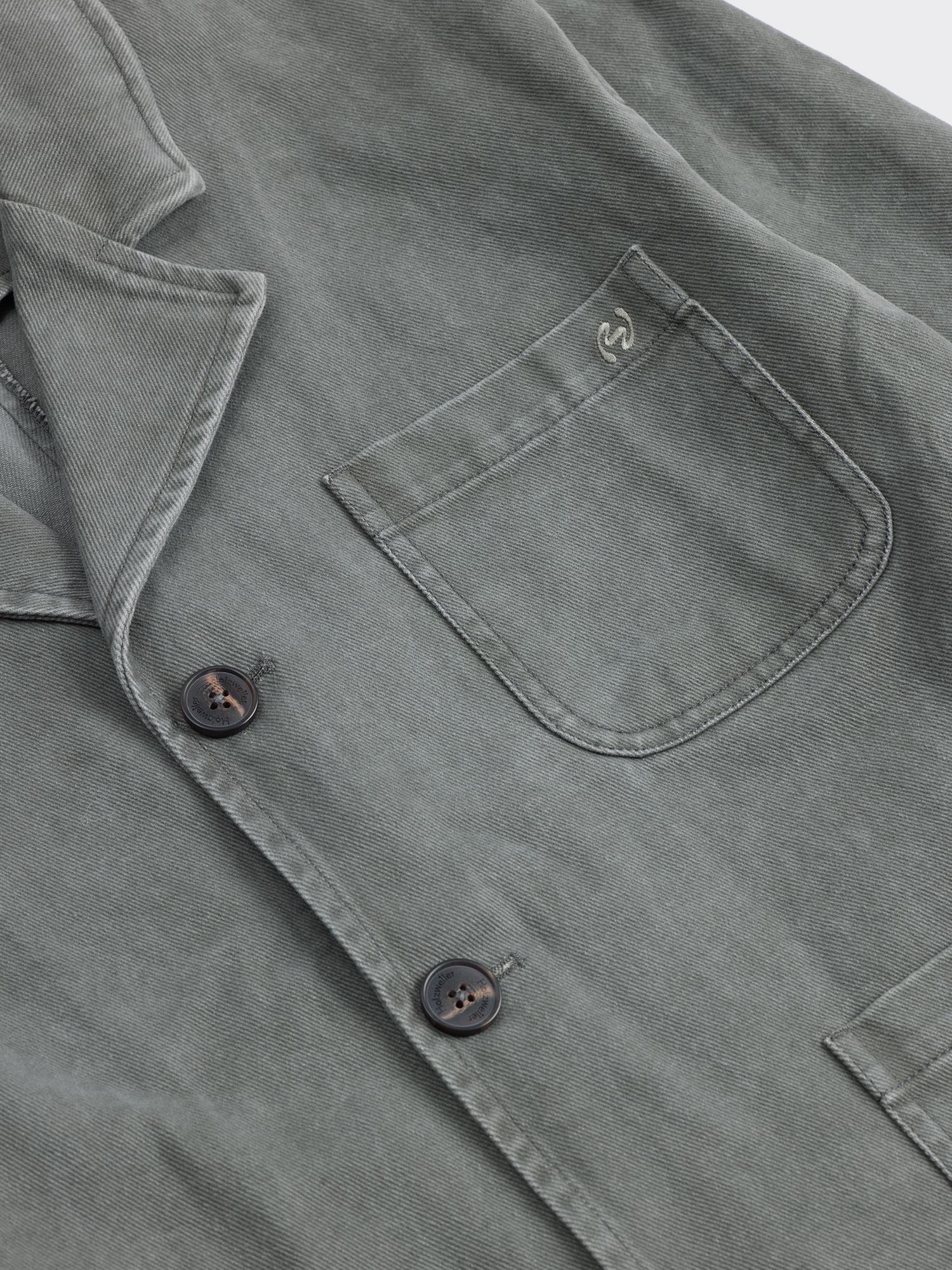 Relaxed Twill Blazer Dusty Blue