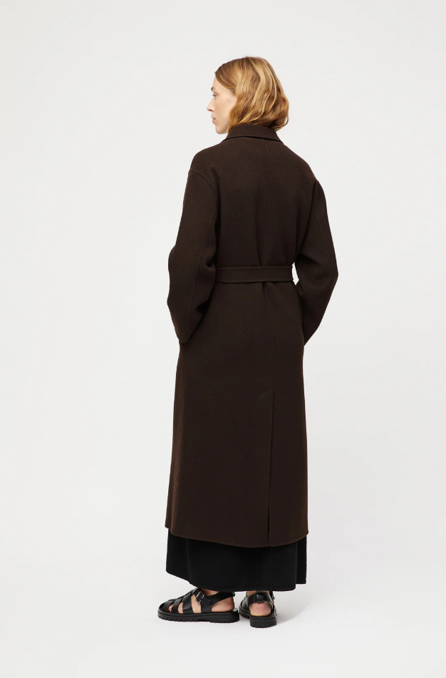 Double Wrap Coat Mole Brown