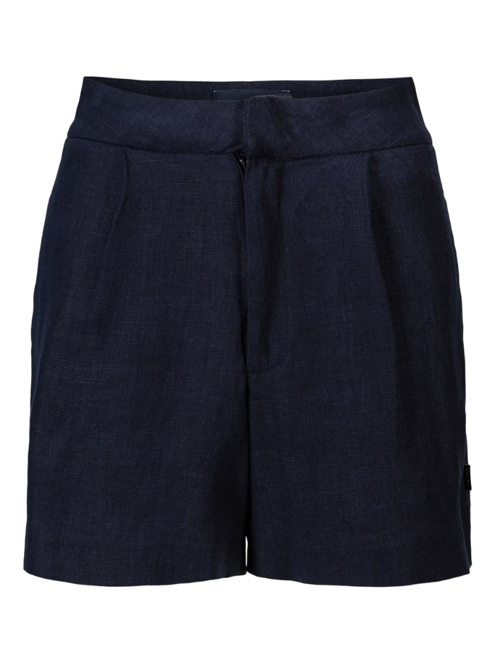 Freya linen shorts navy
