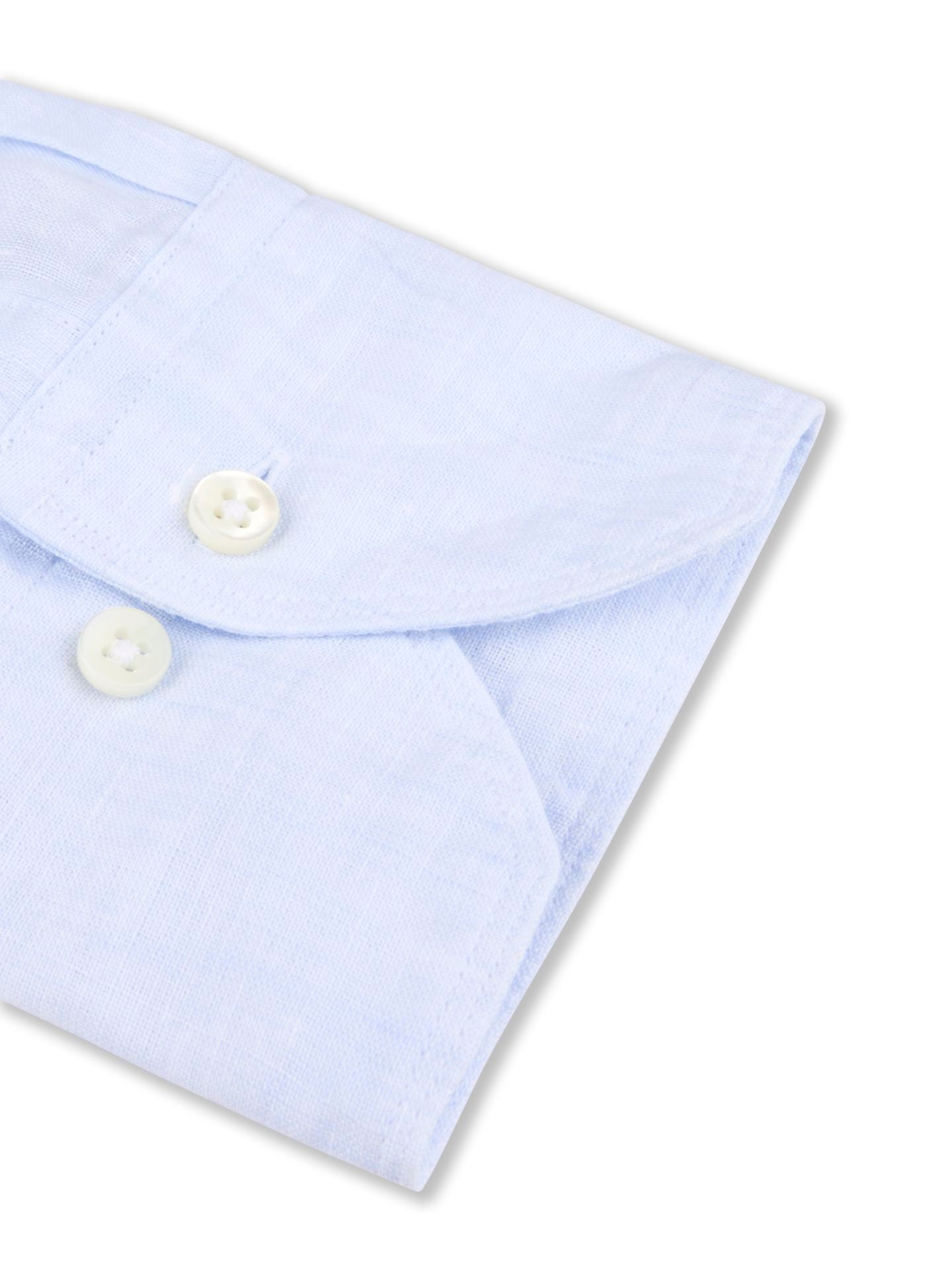 Regular Light Blue Linen Casual Shirt