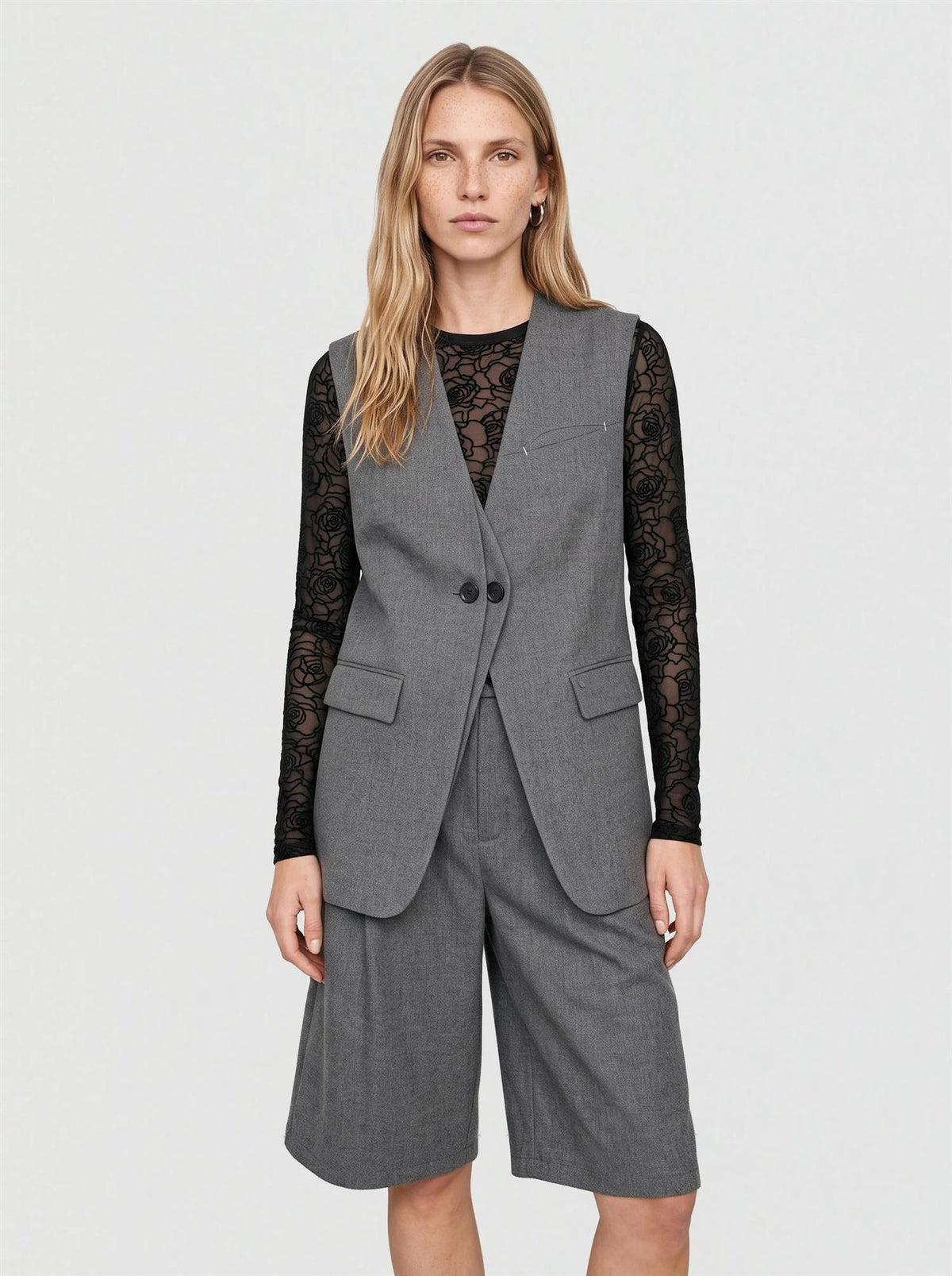 Mmrose Mesh Blouse Black