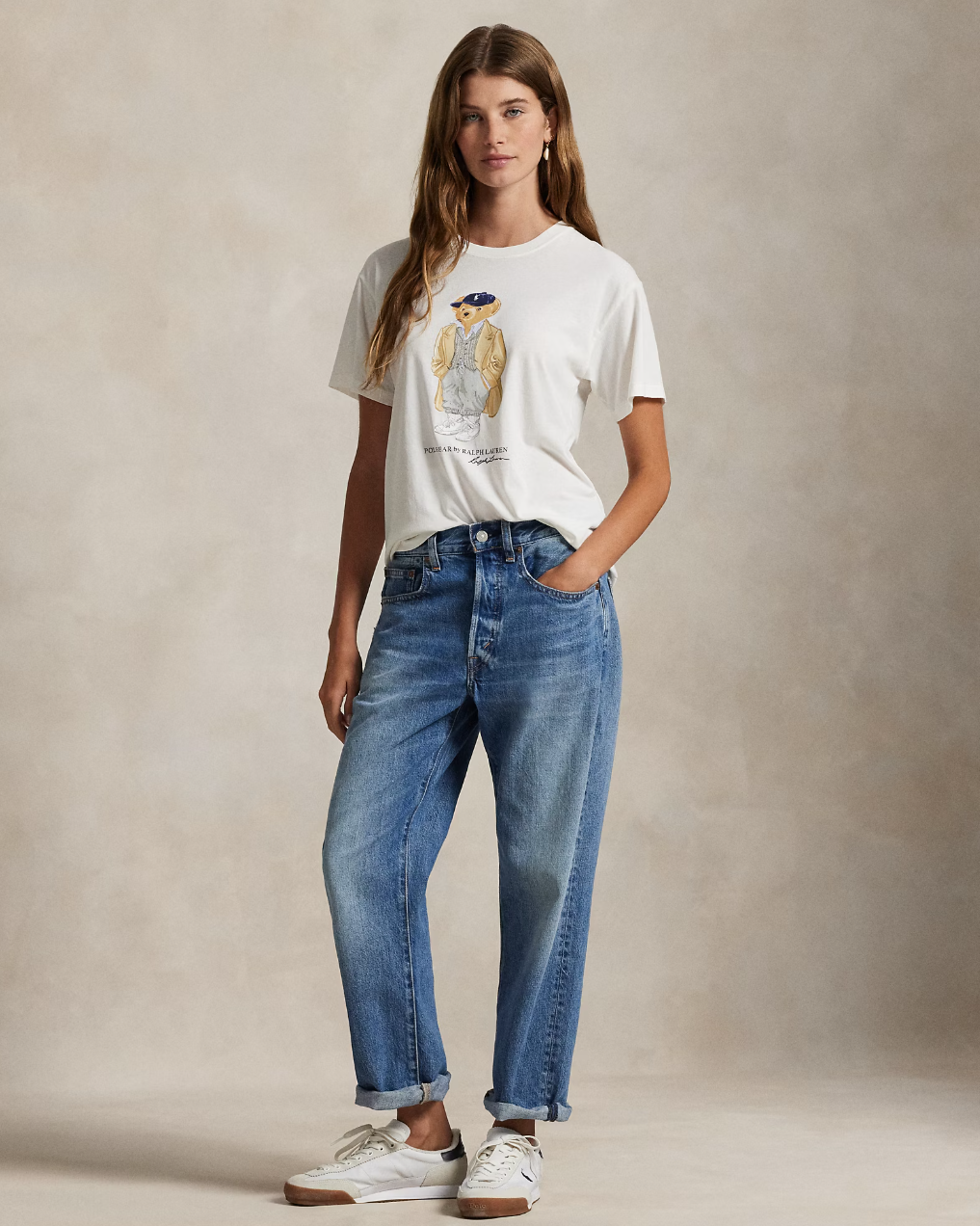 Polo Bear Cotton Jersey T-shirt White