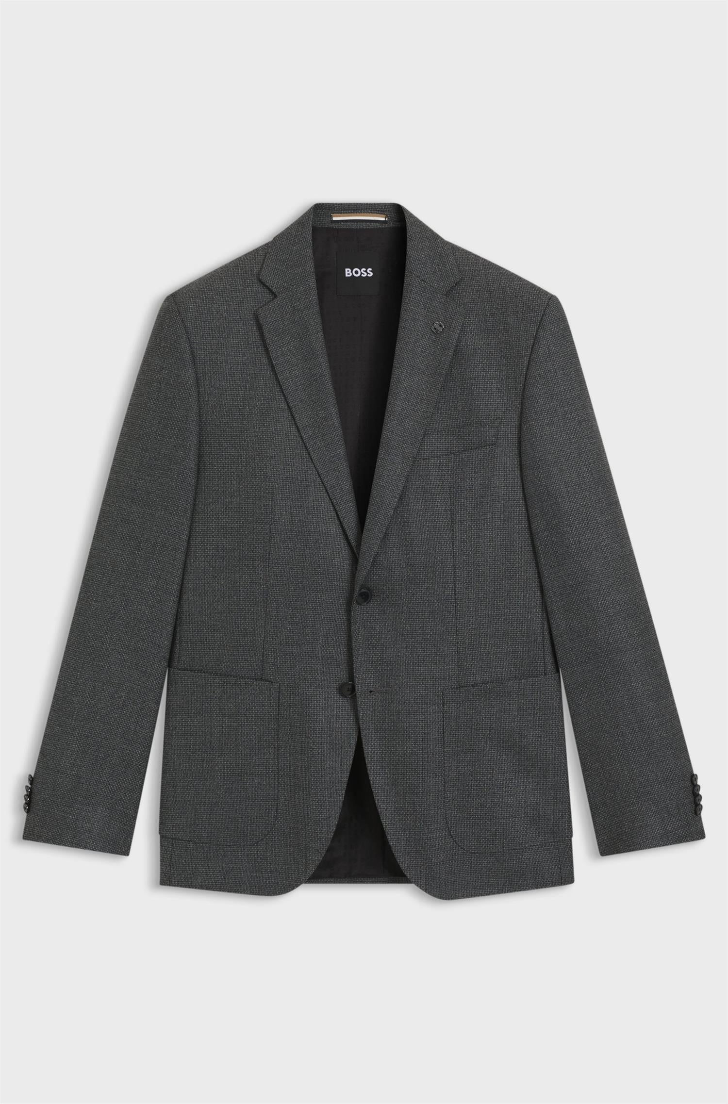 H-Janson Regular Fit Blazer in Patterned Wool