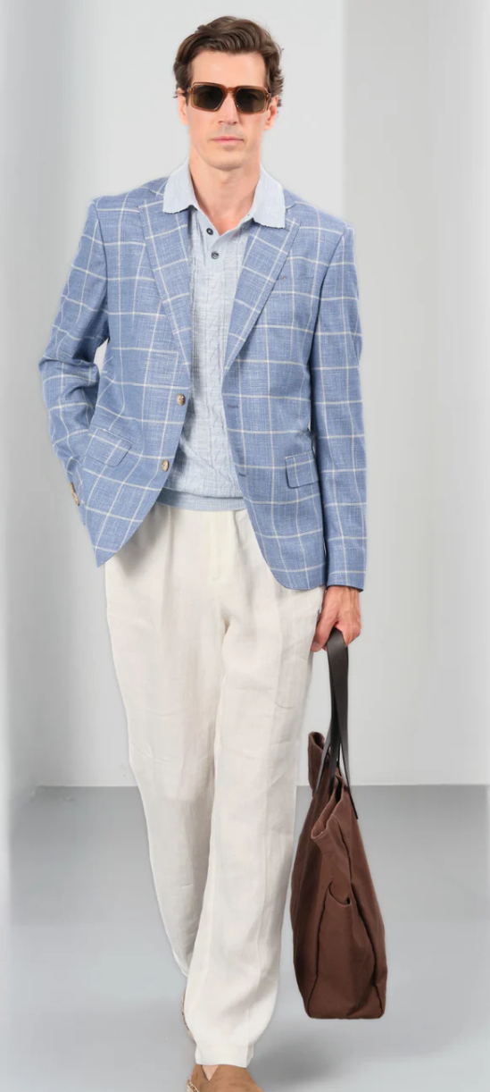 5622 Retro Polo - Light Blue