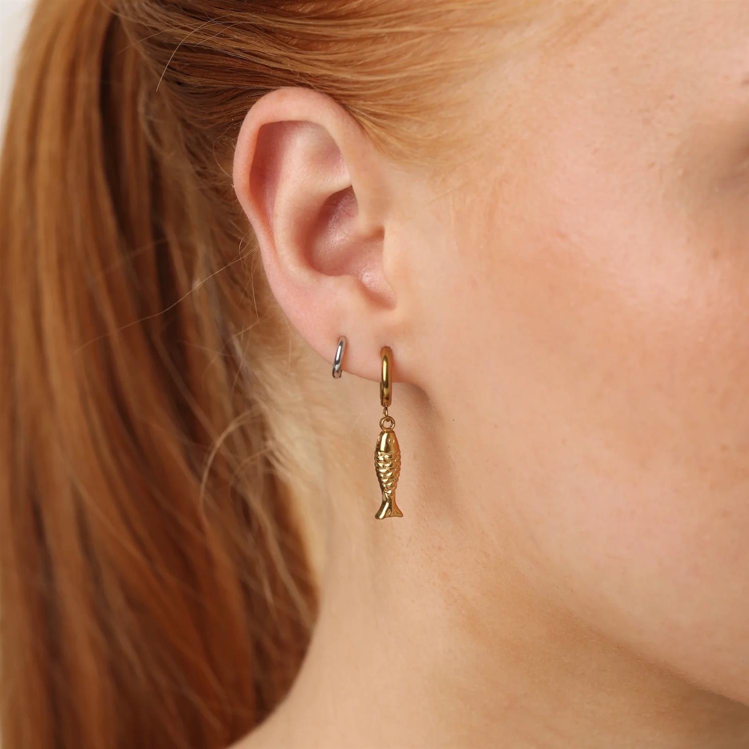 Erna Fish hoops earrings