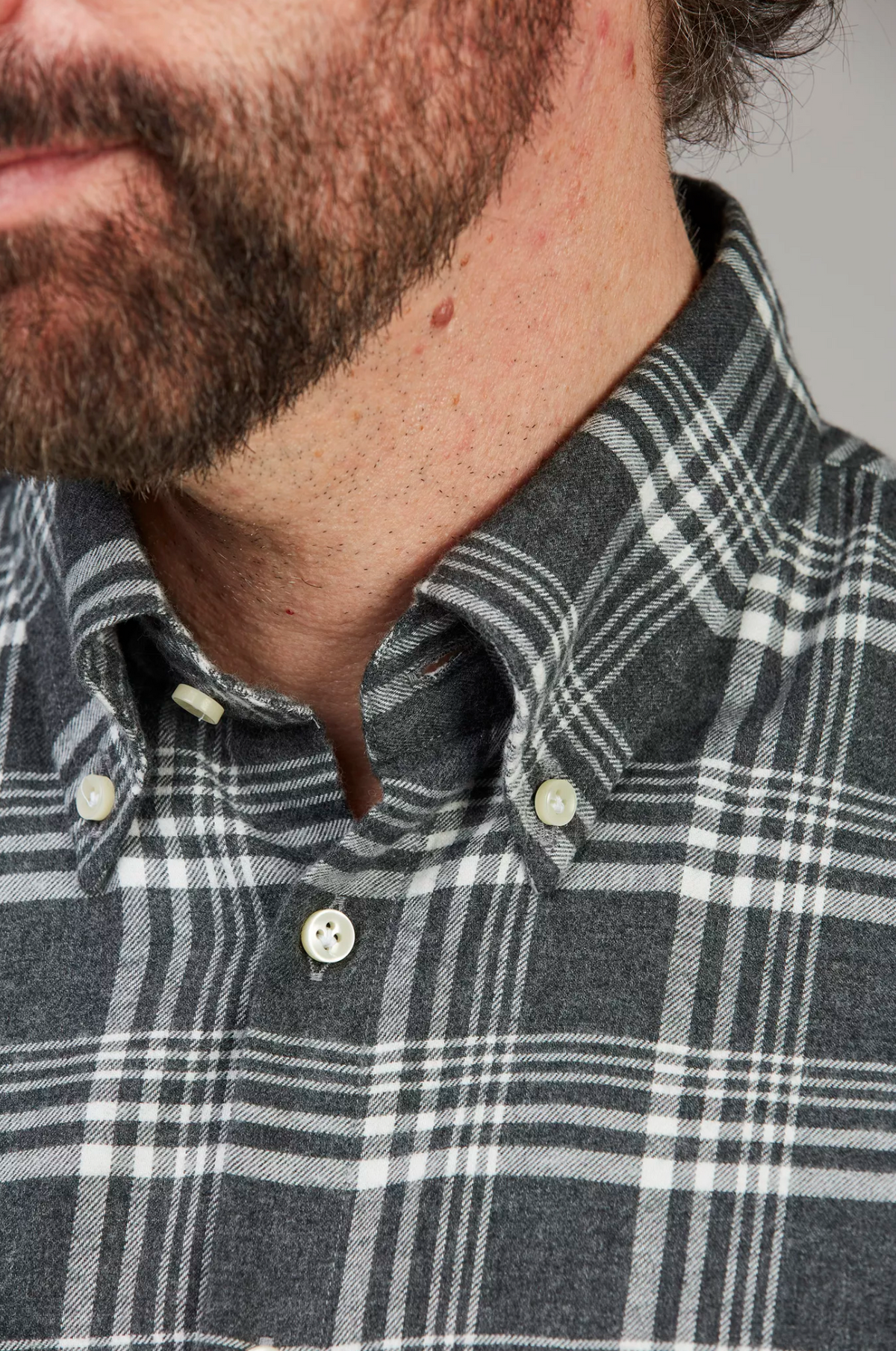 Sam Check Flanel Shirt Grey