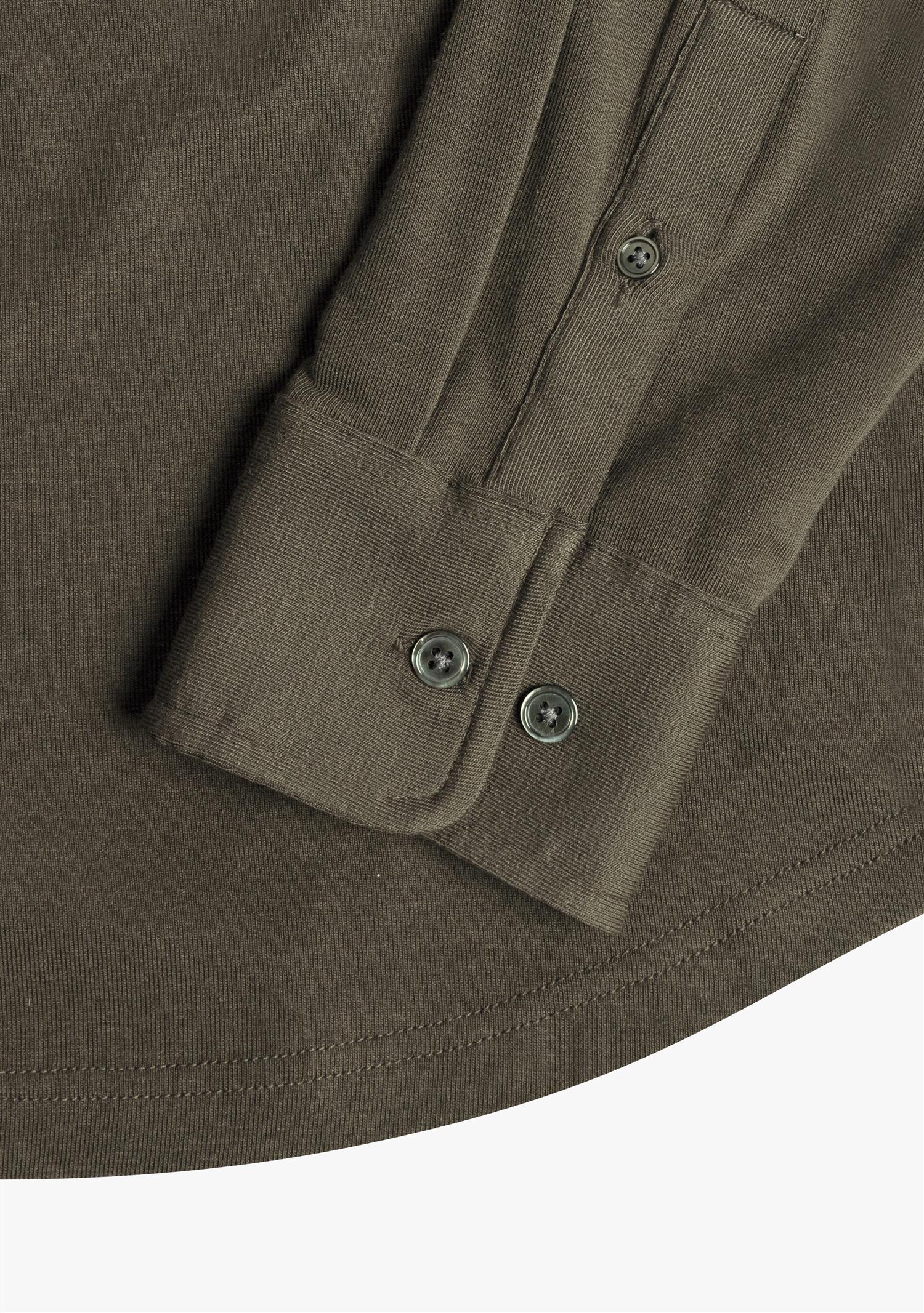 Wool Jersey Shirt Olive Green