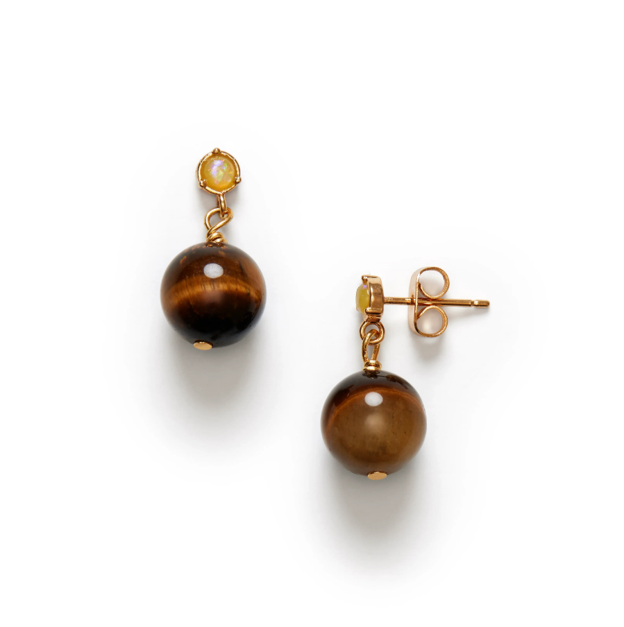 Ball Earring Tigereye