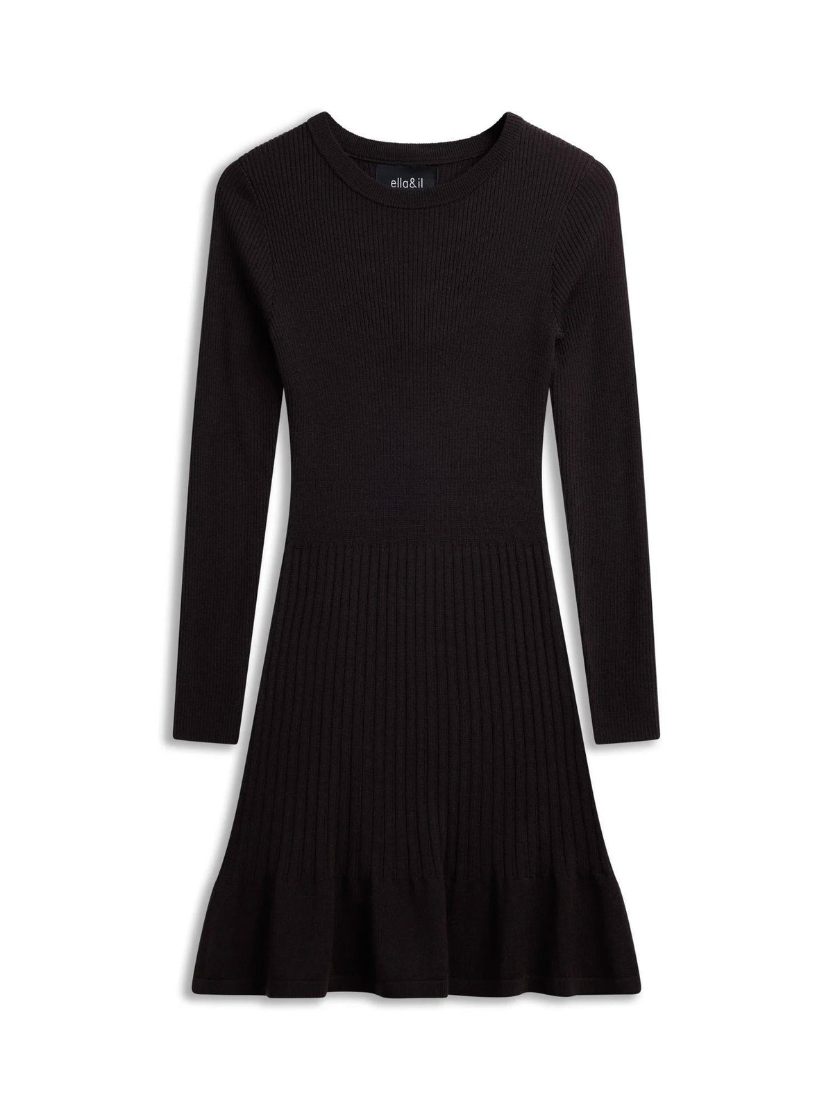 Oline Merino Dress Dark Brown