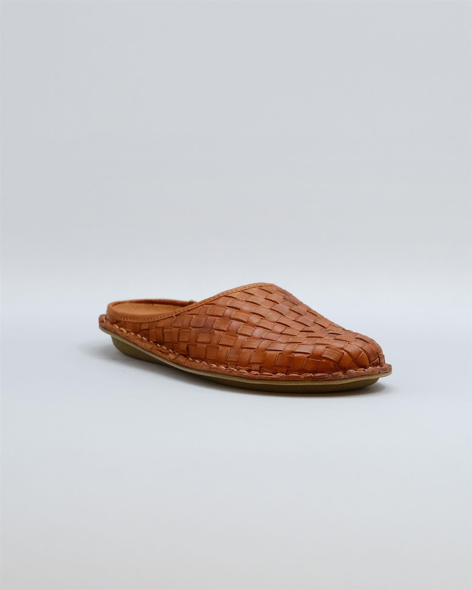Viba Roma Woven Leather Cognac brown