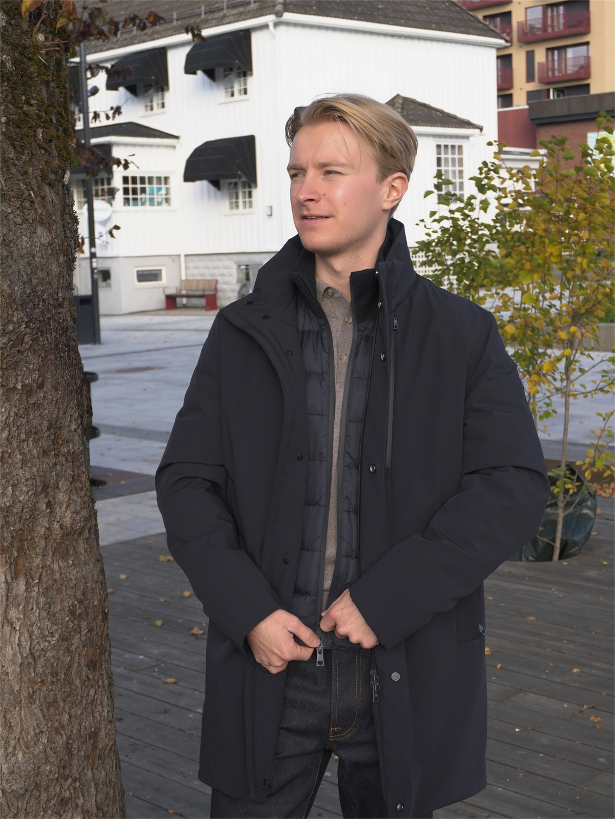 Blake Torano Technical Coat Navy