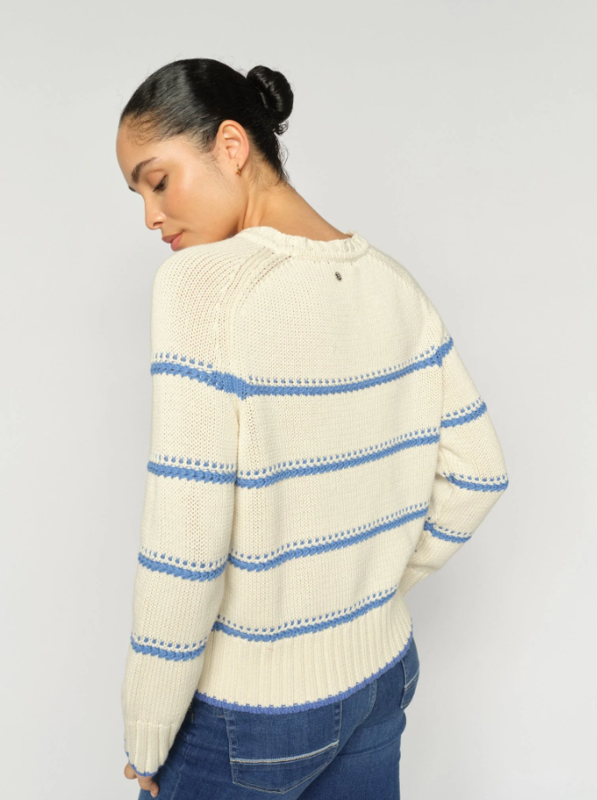 Mmrola Bine Stripe Crewneck Knit Ultramarine