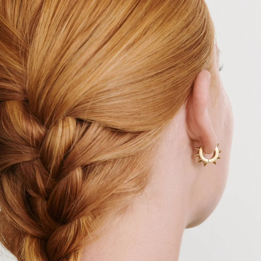 Elda - Spike Hoop Earrings Stainless steel Gold