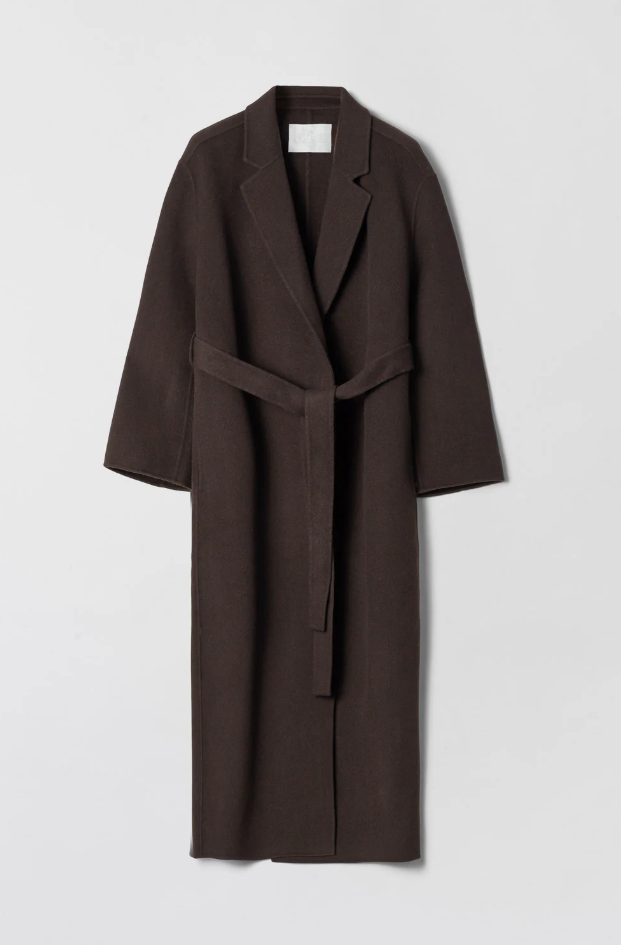 Double Wrap Coat Mole Brown