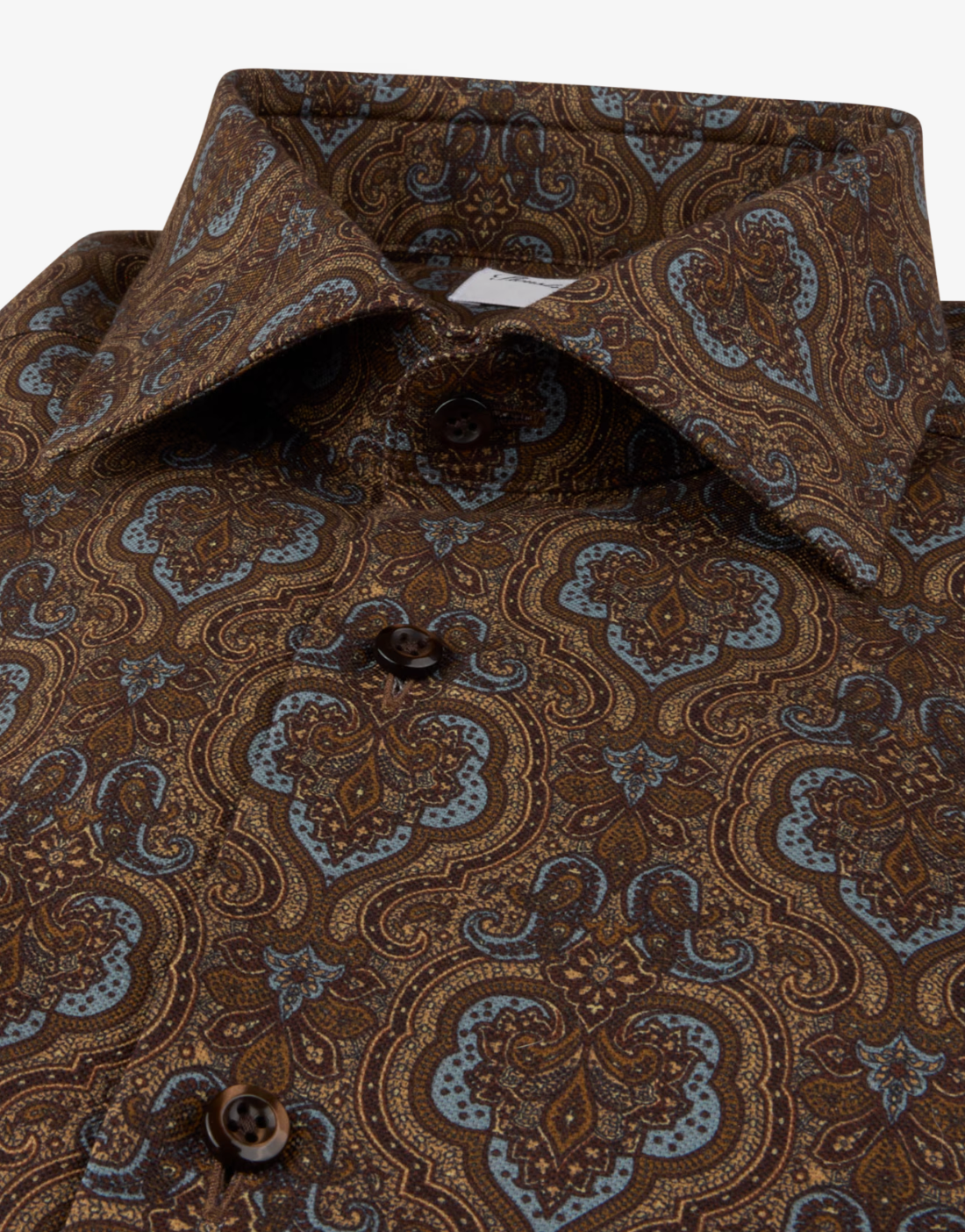 Brown pattern Slimline Shirt