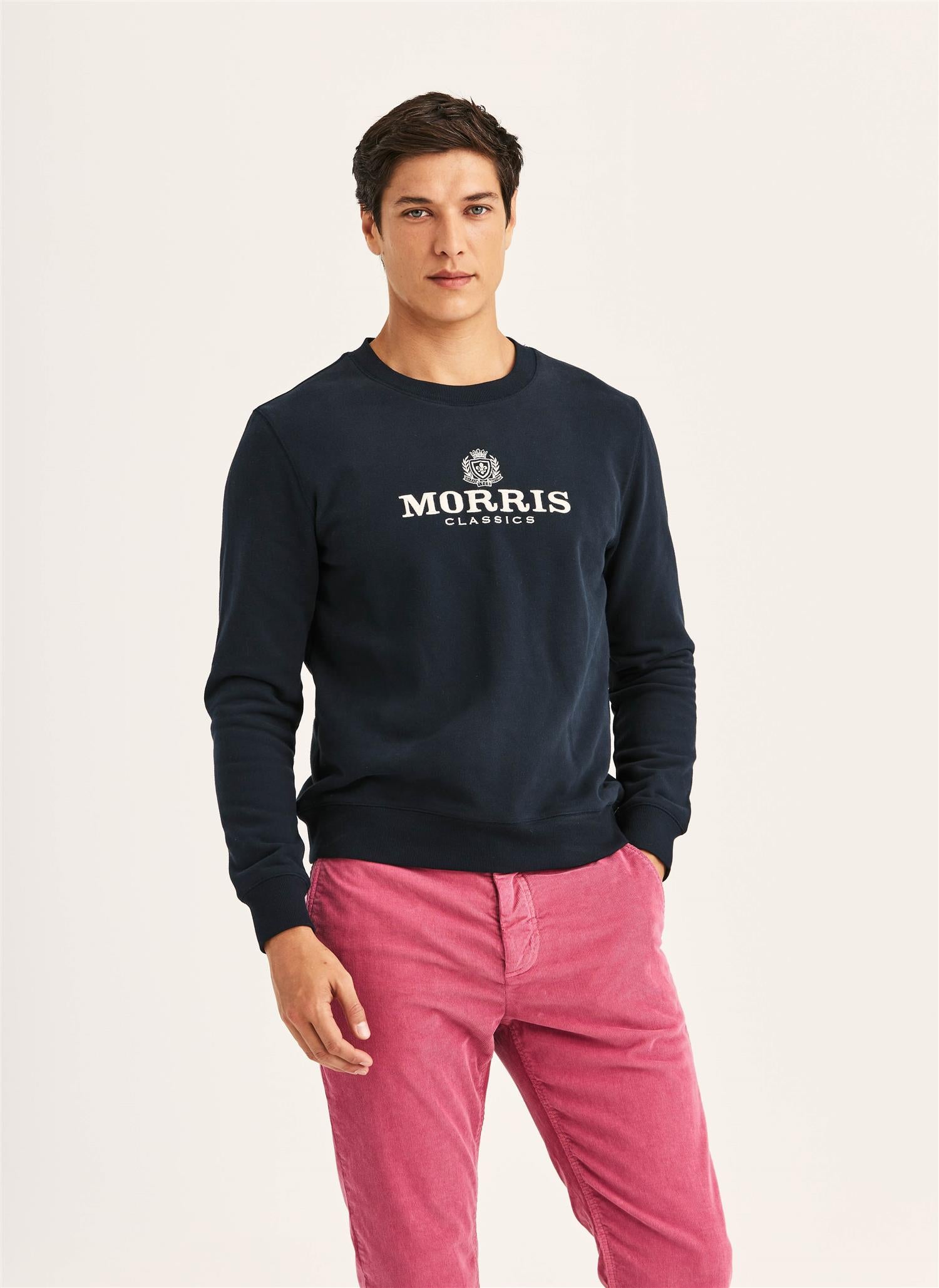 Brian Logo Crew Neck Sweatshirt Old Blue