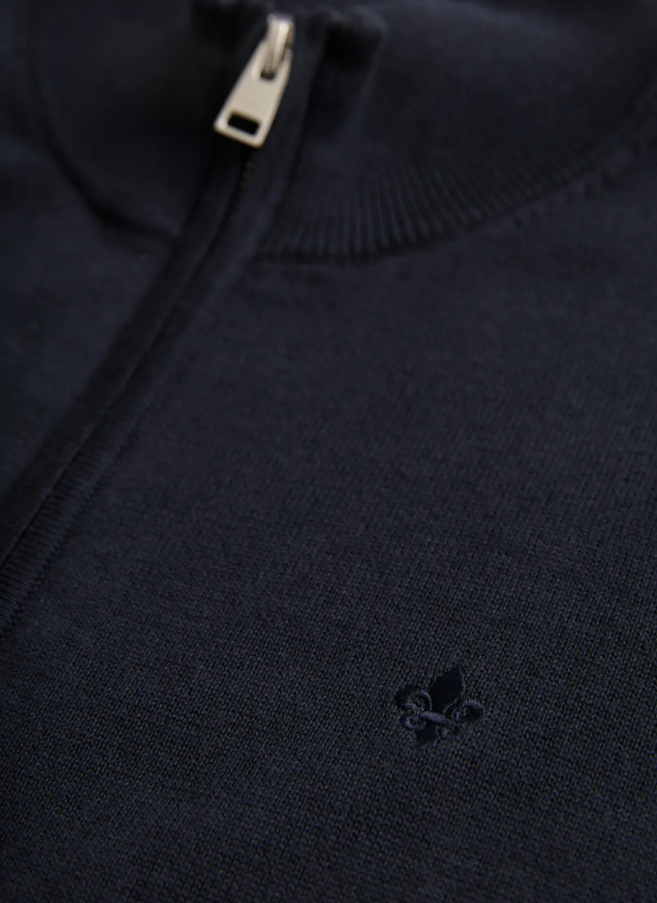 Riley Zip Cardigan Old Blue