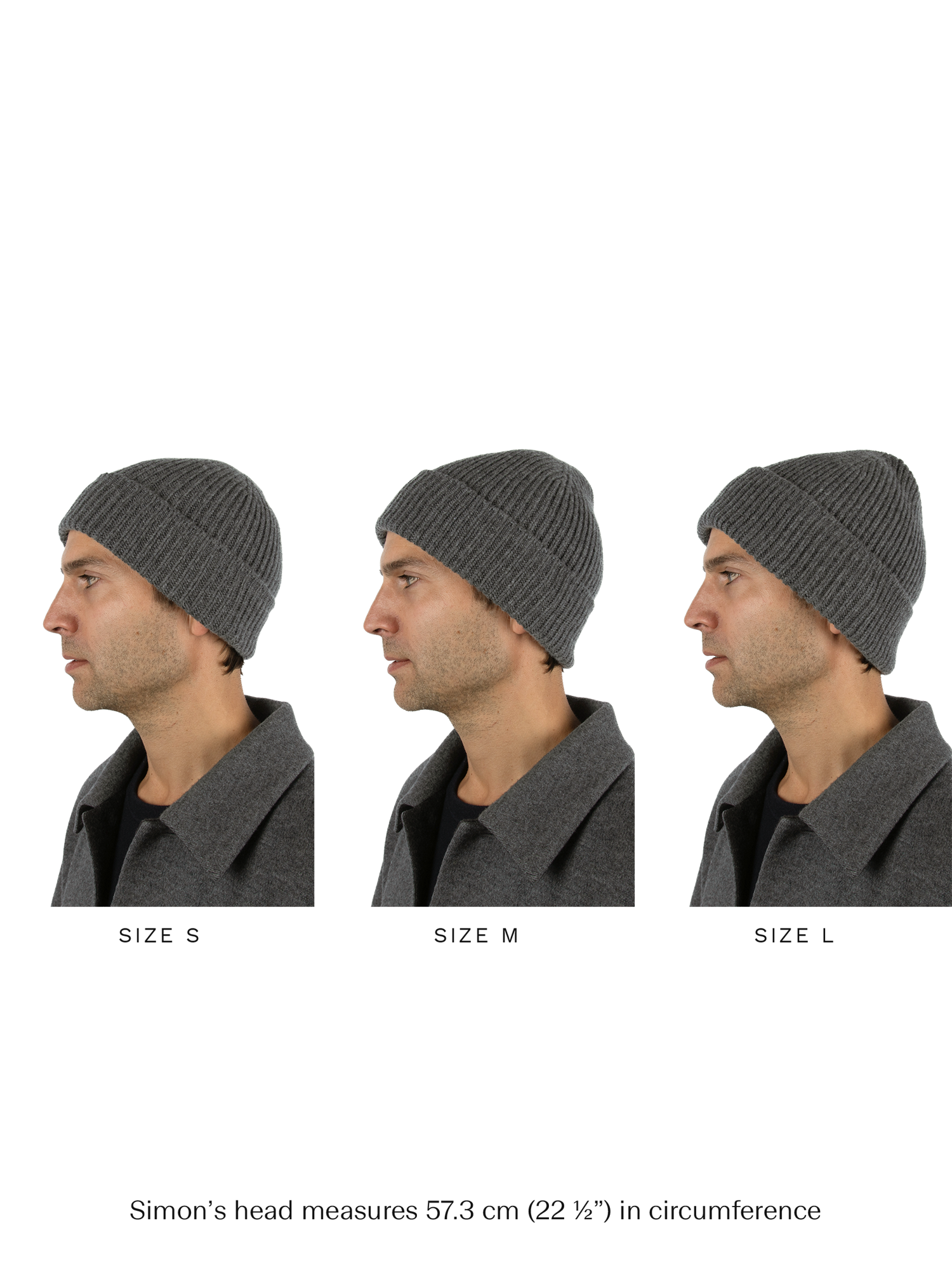 Beanie Cashmere Wool Rime Grey