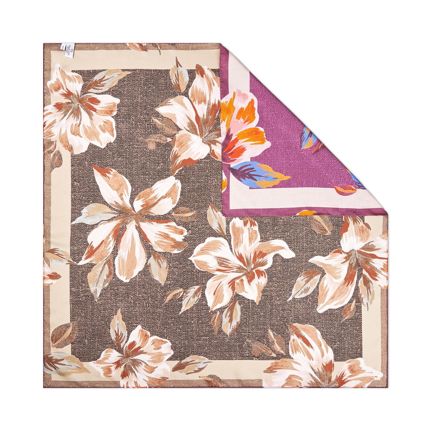 Juliette Scarf 90X90 Lilac/Brown