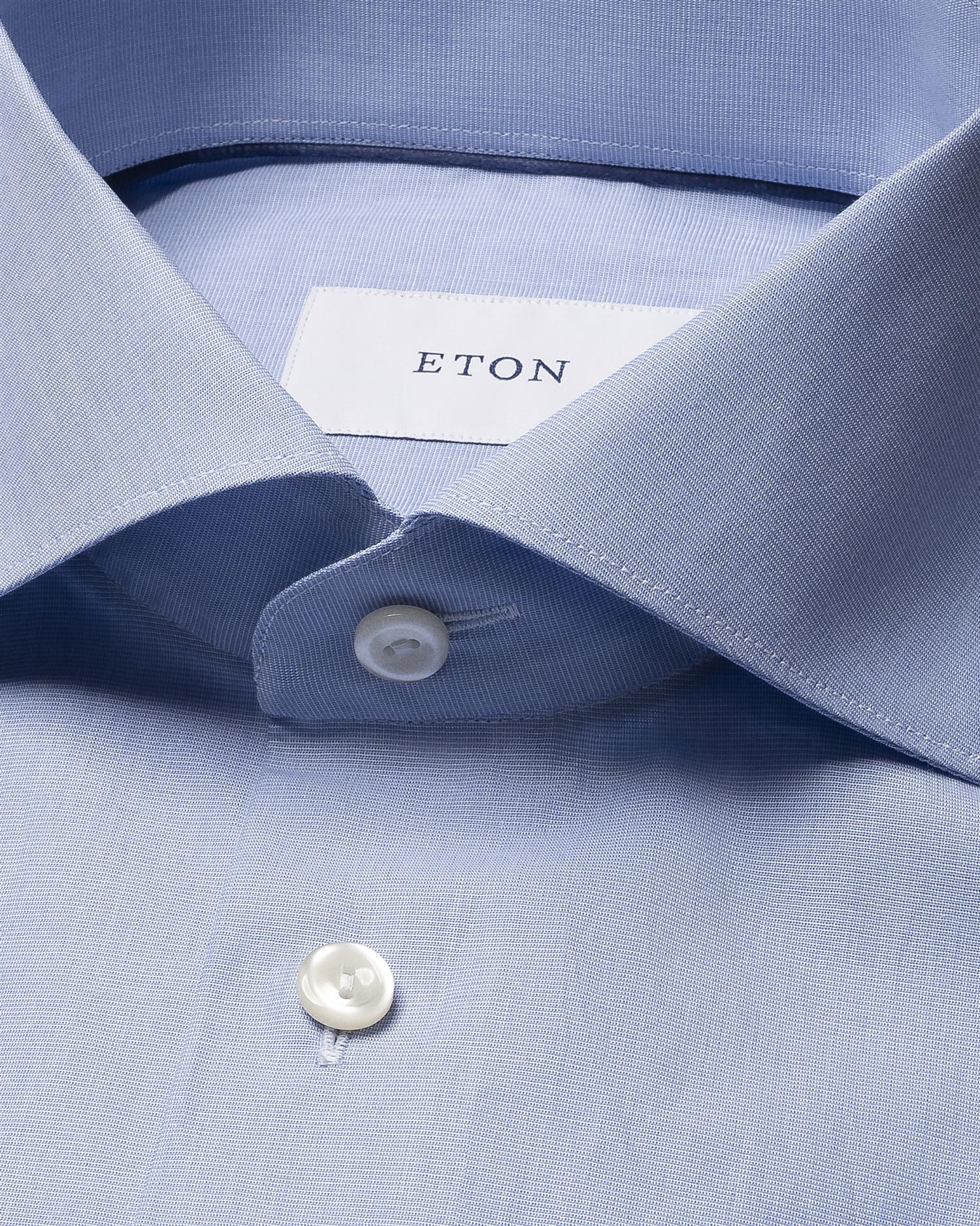 Mid Blue End on End Breeze Poplin Shirt Slimfit