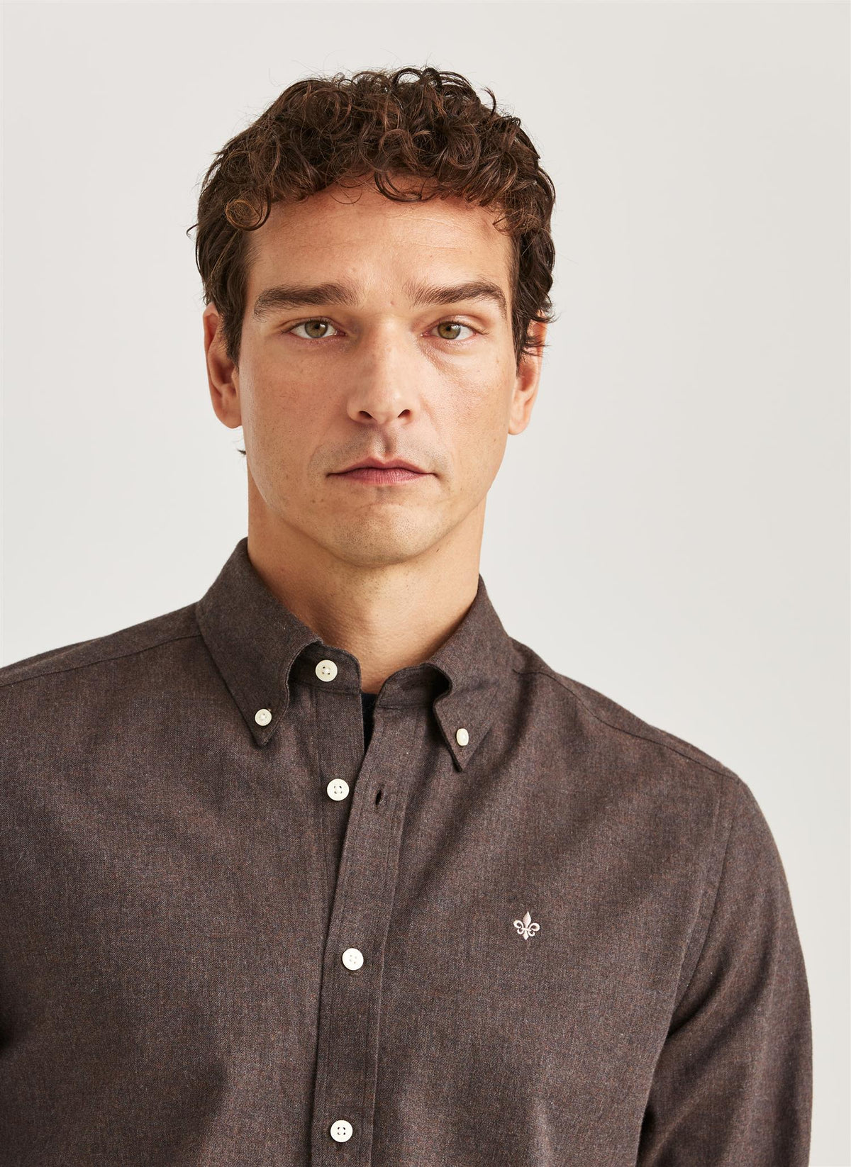 Watts Flannel Shirt-Slim Fit Brown