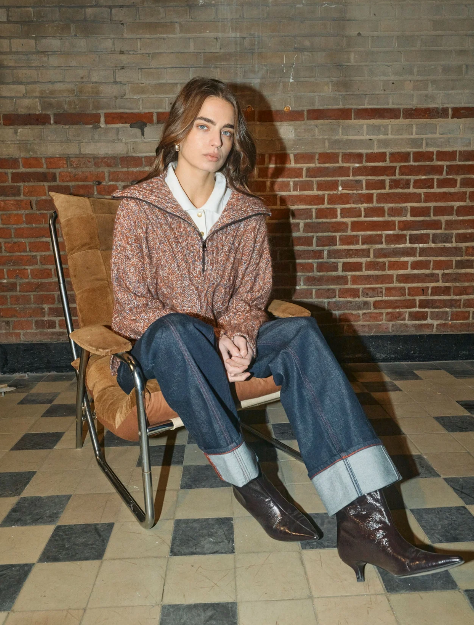 MMKelsey Highneck Knit Fudge