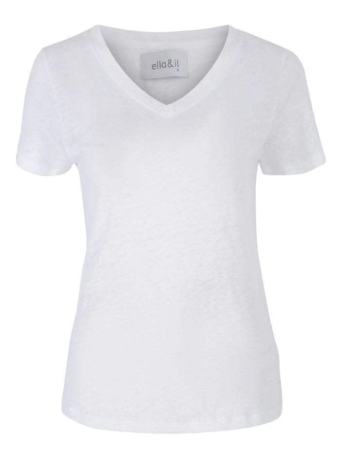 Alethe linen tee white