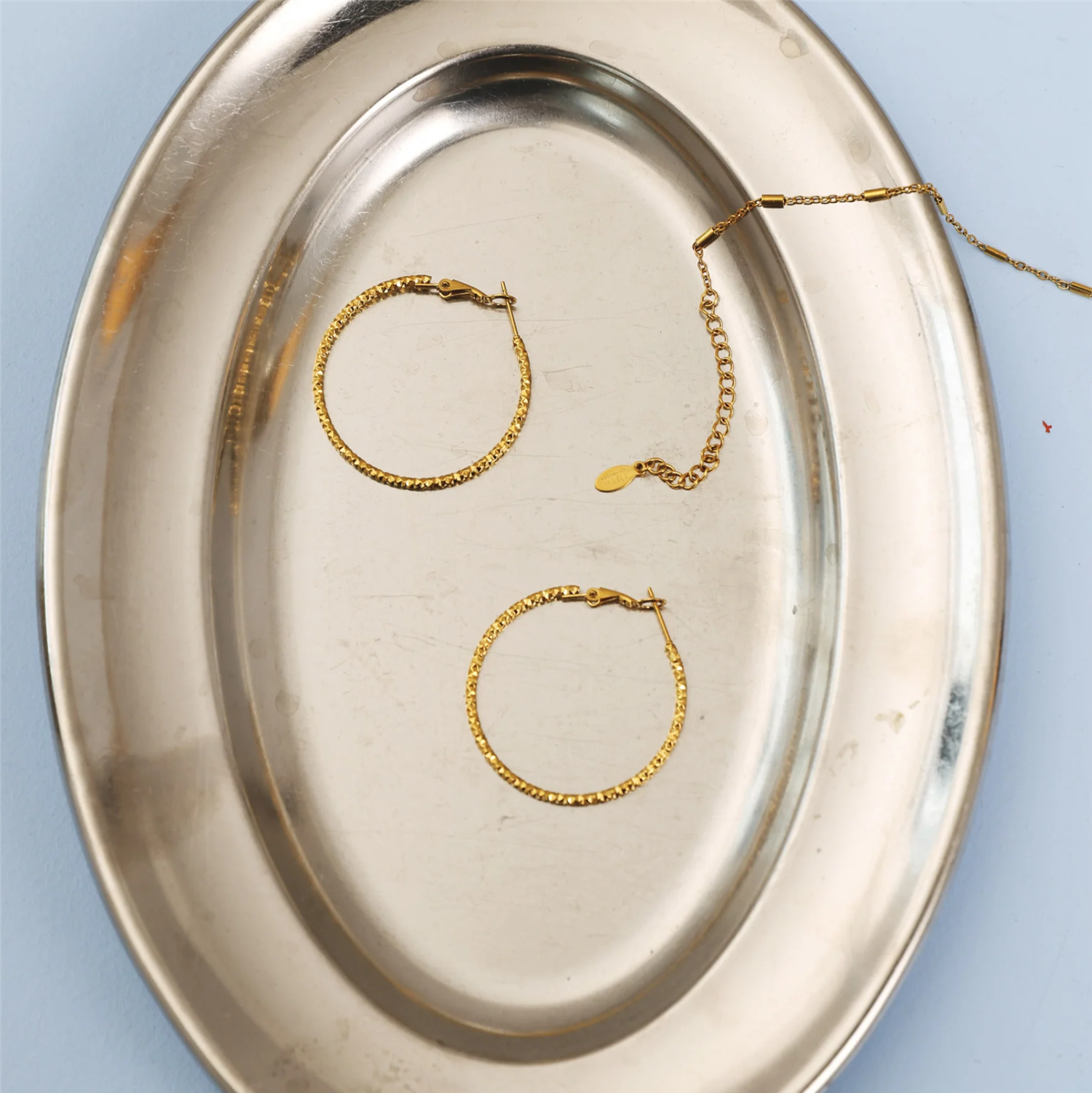 Sansa Organic Hoop Earring Gold
