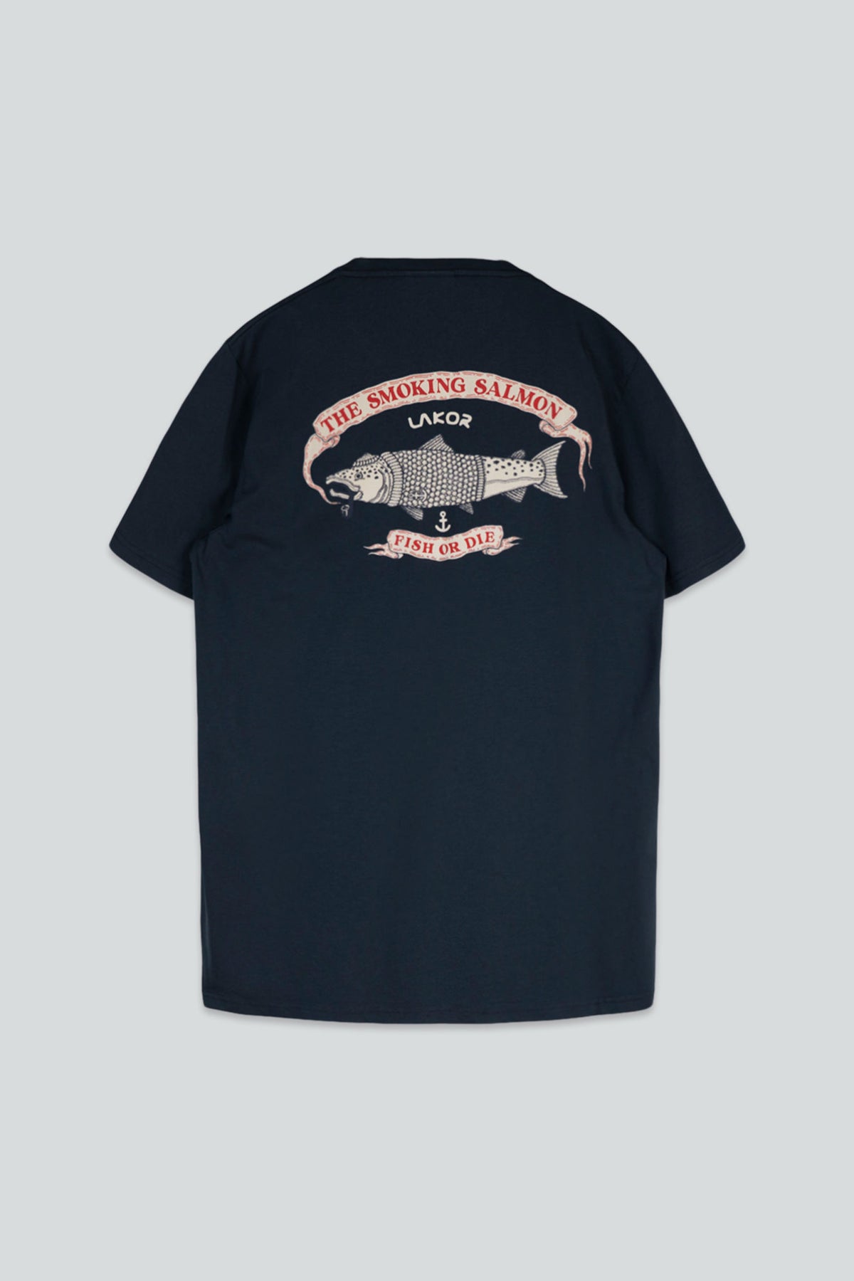 The Smoking Salmon Back T-Shirt Blueberry