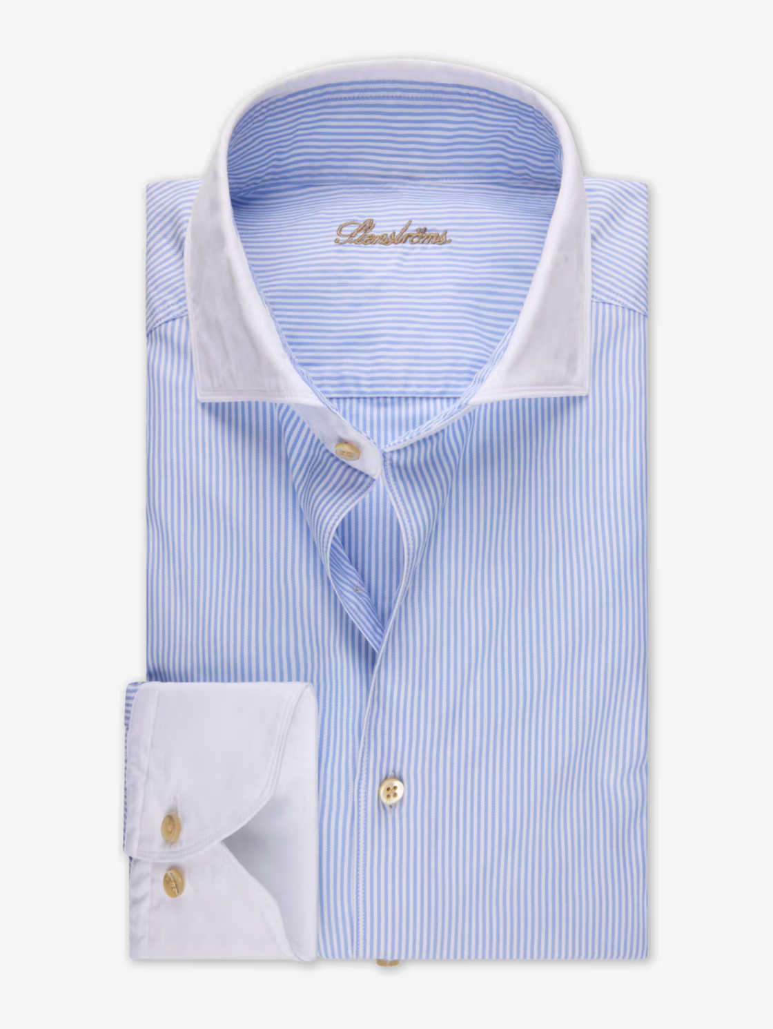 Casual Light blue Twill Shirt with Contrast