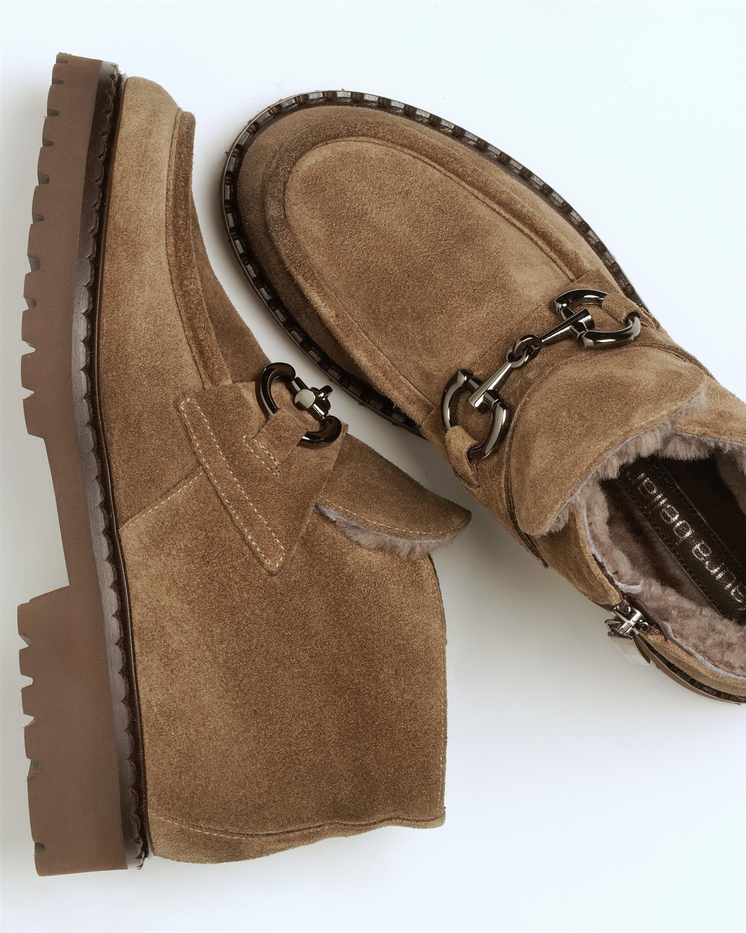 High Shoe Buckle Loafer Marrone