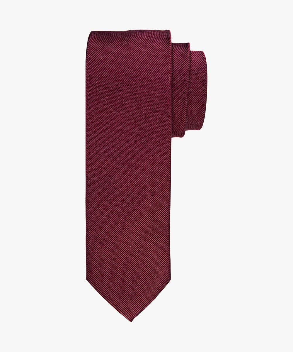 Burgundy silk tie