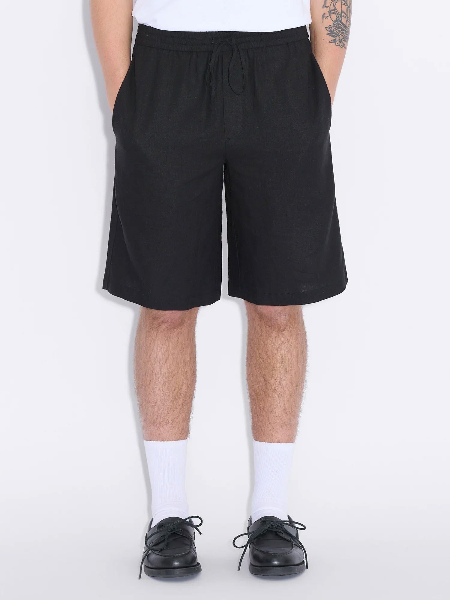 Lian Linen Shorts Black