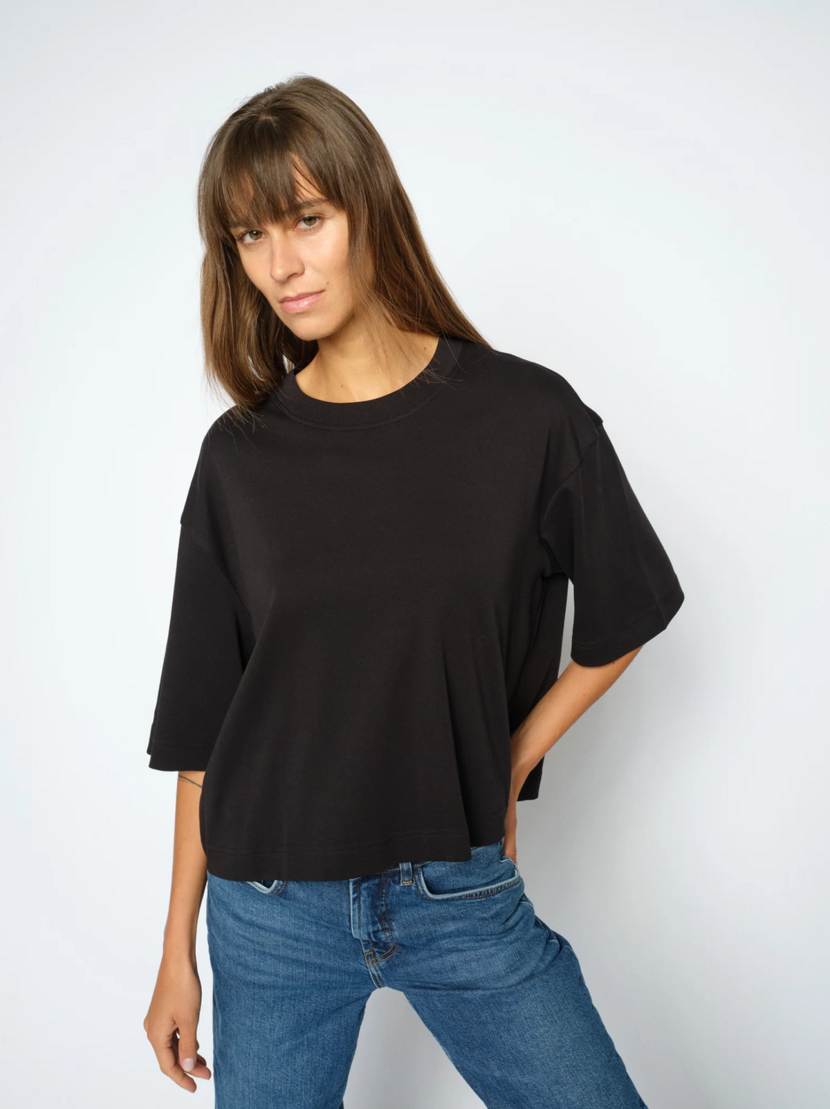 Mmnatalie O-Ssboxy Tee Black