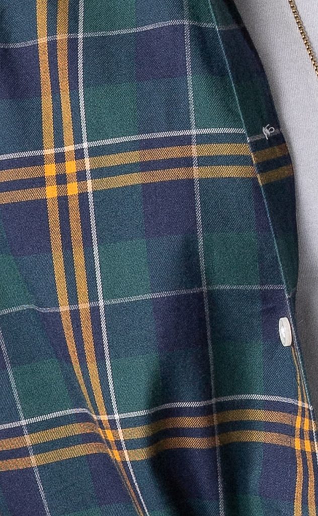 Plaid Flannel Green Navy Yellow Shirt