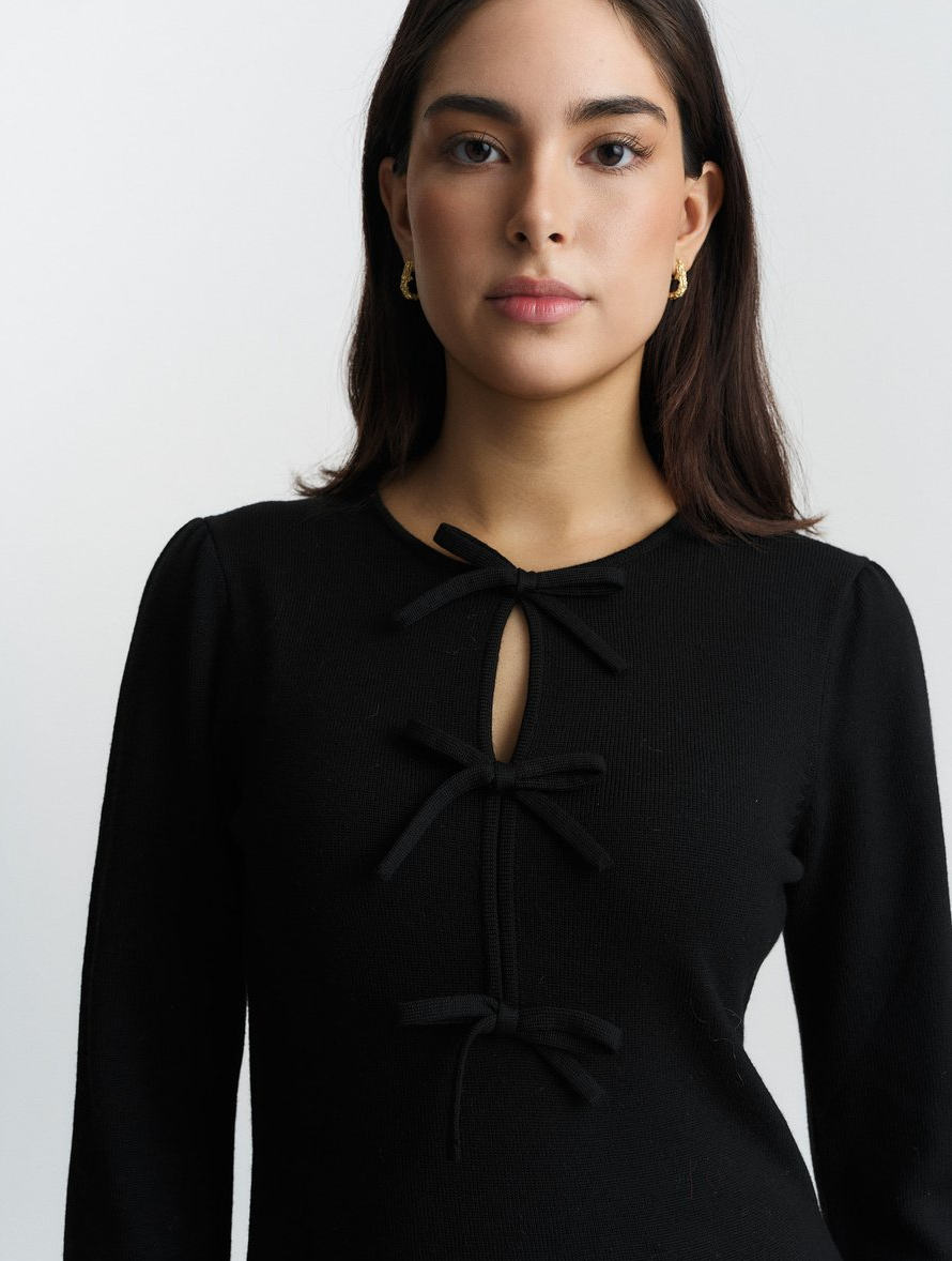 Dora Merino Dress Black