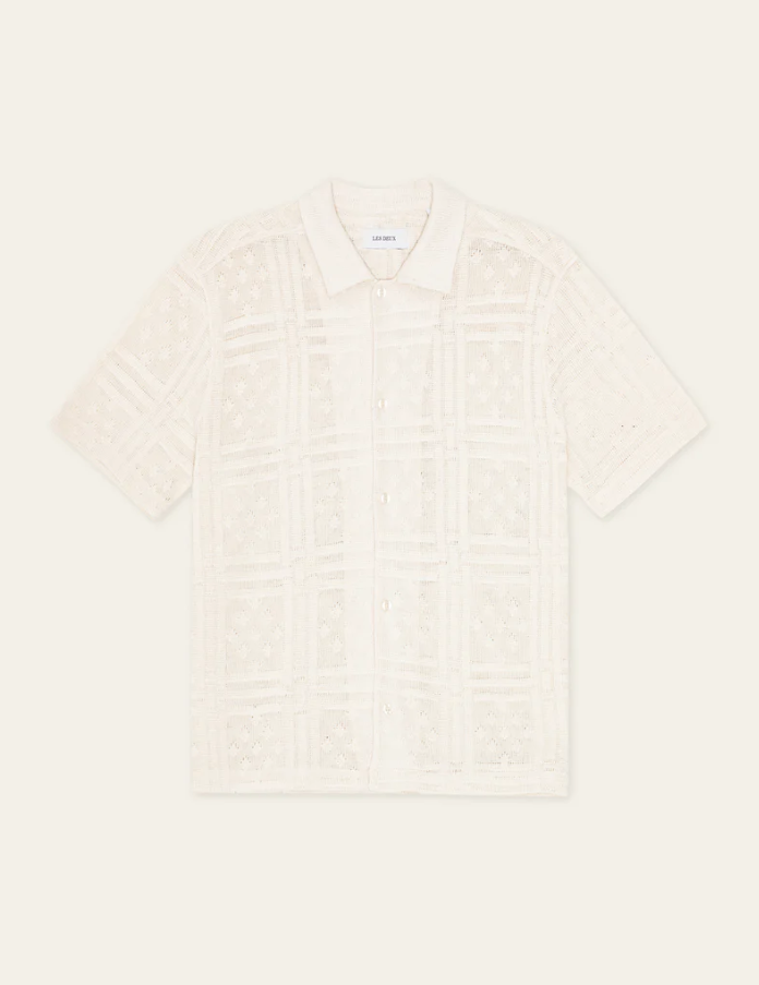 Hector Pointelle SS Shirt Eggnog White