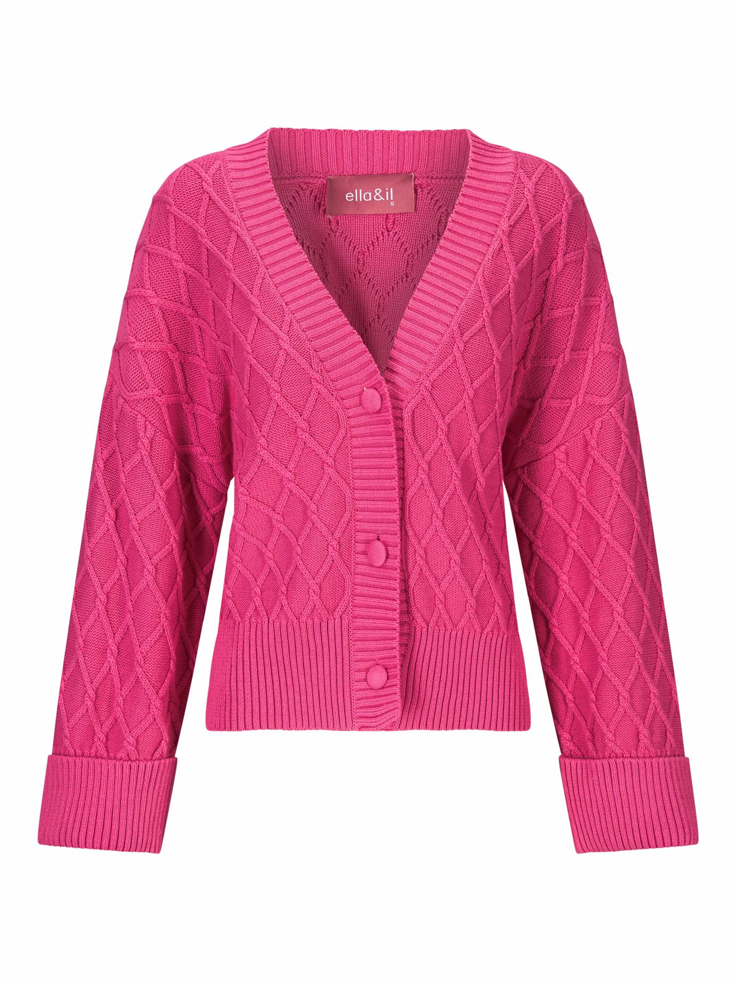 Martine Cotton cardigan Rasberry