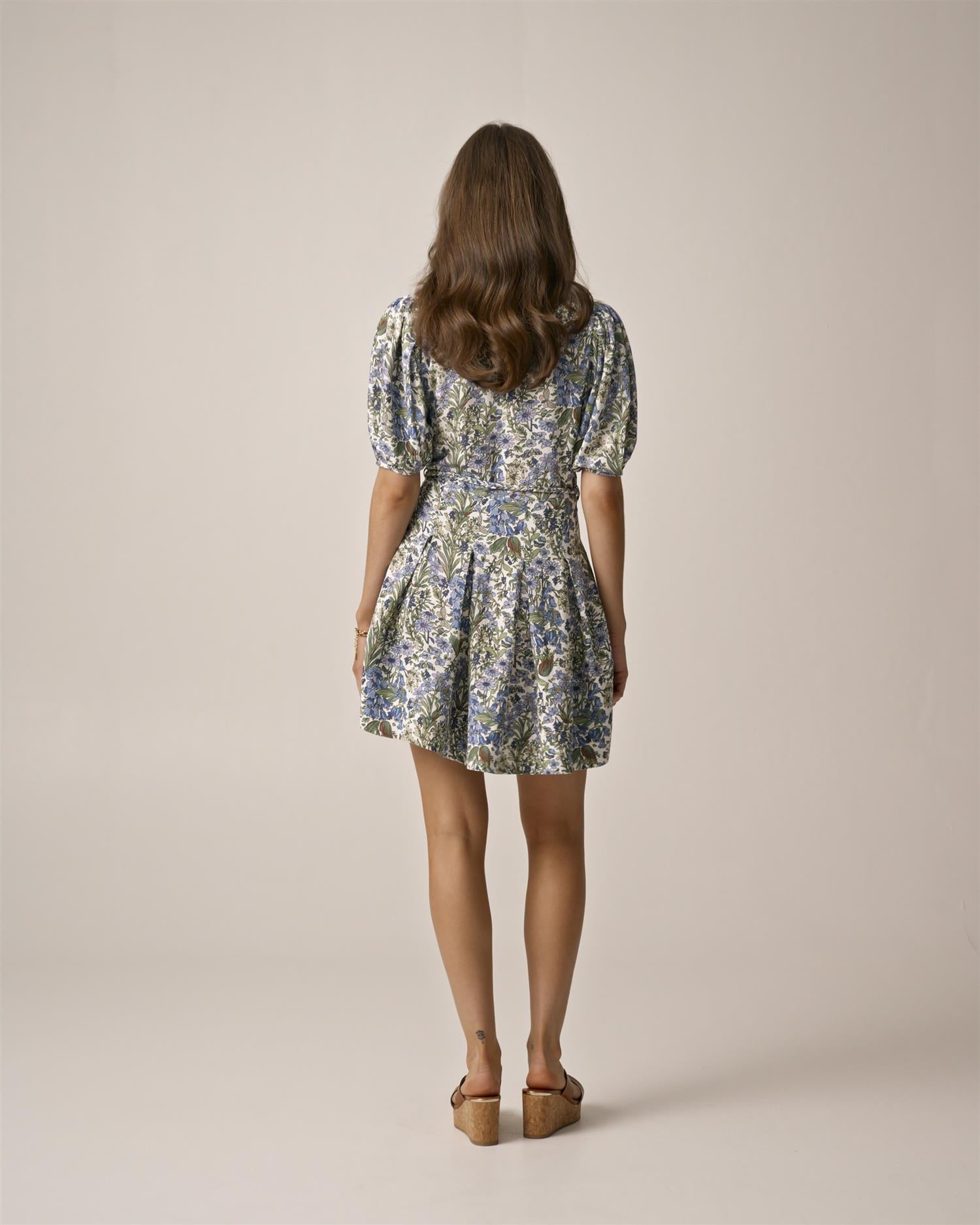 Linen Mini Dress PF-25 Flora