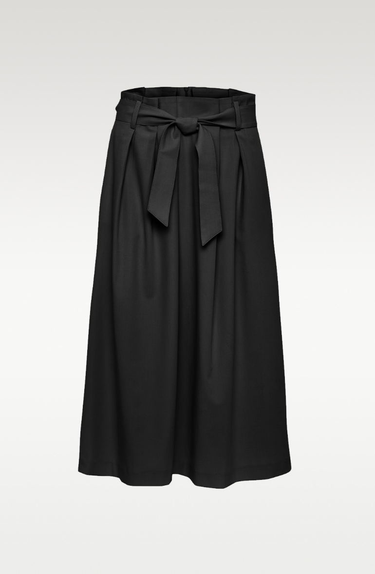 Mana Belted Skirt Ebony Black