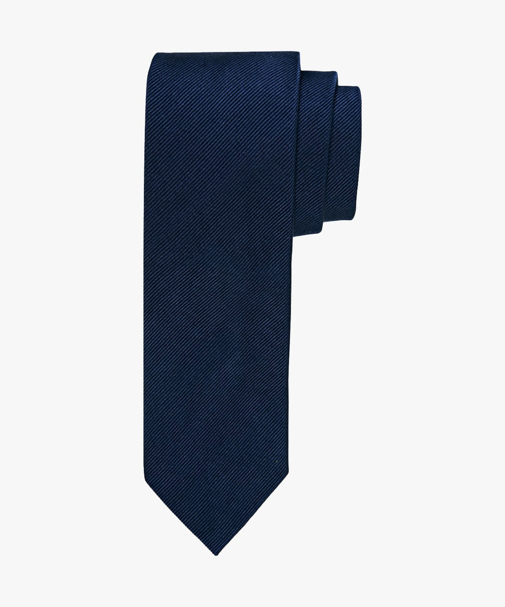 Navy silk tie