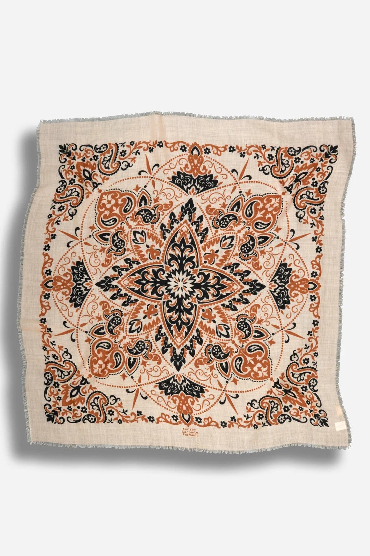 Fourlard Bandana Lait et Camel