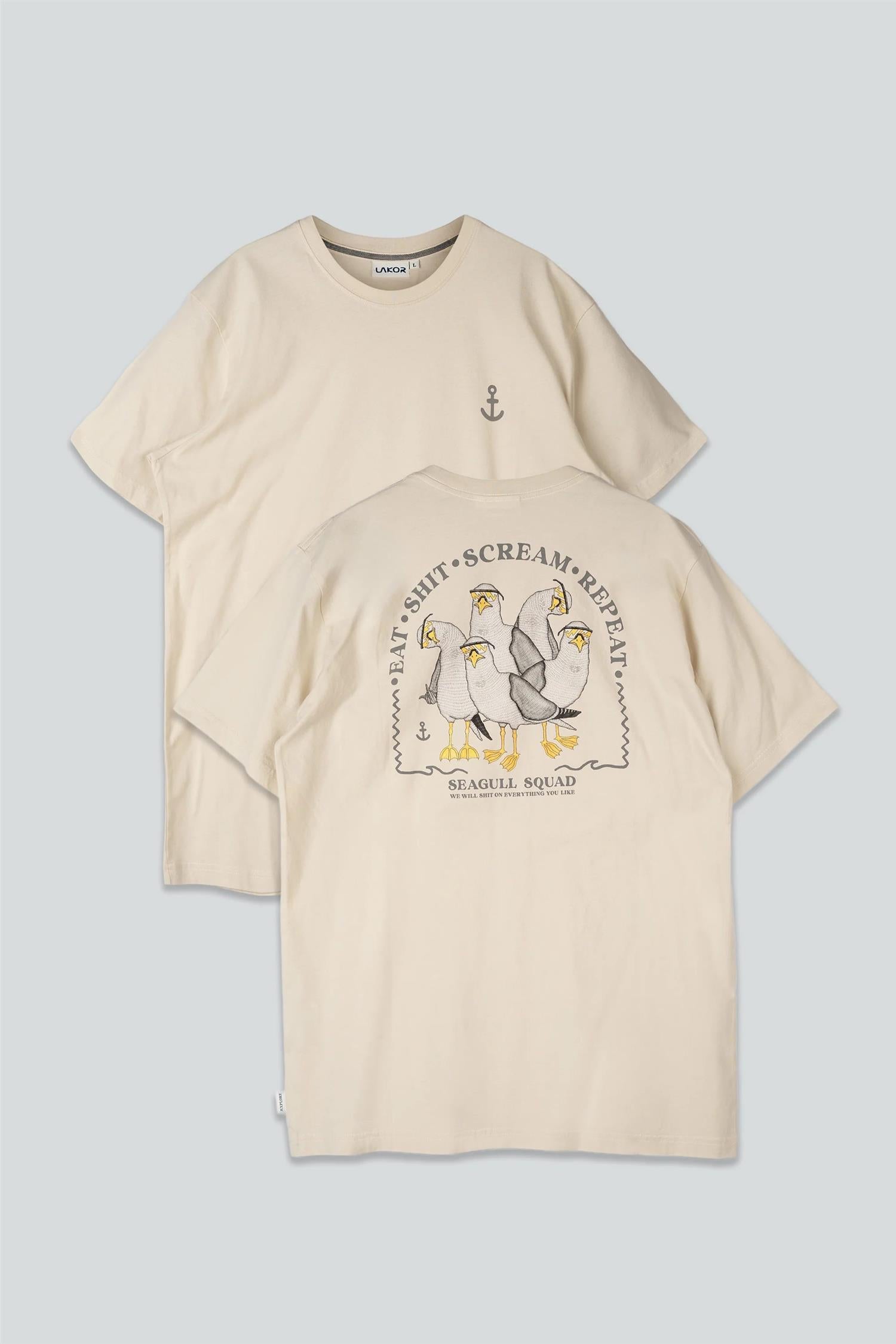 Seagull Squad Back T-shirt Rainy Day
